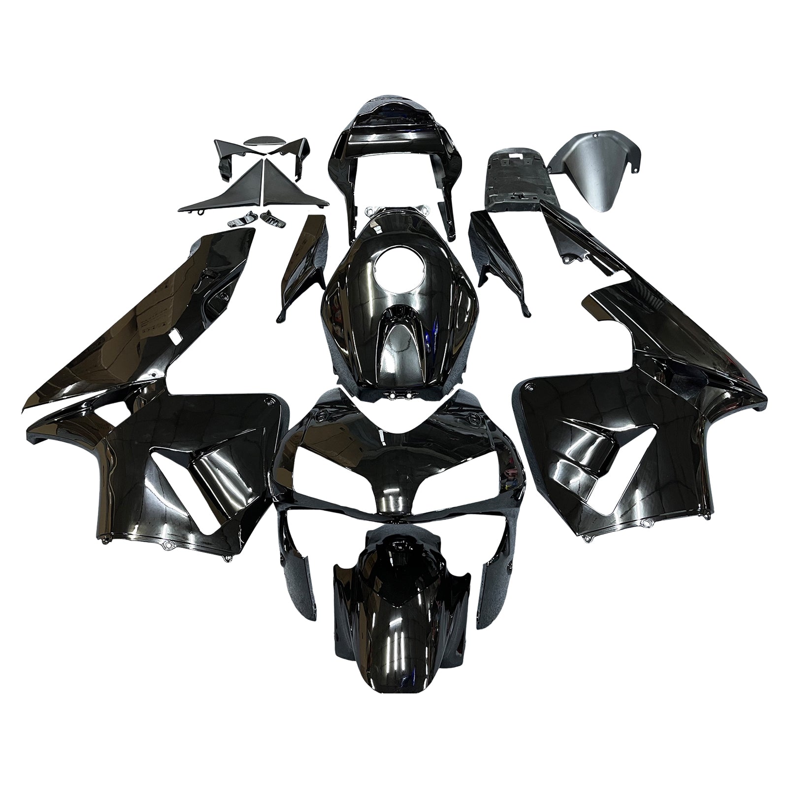 Kit de carénage par injection , carrosserie en plastique ABS Pour Honda CBR600RR 2003 2004 Gloss Black