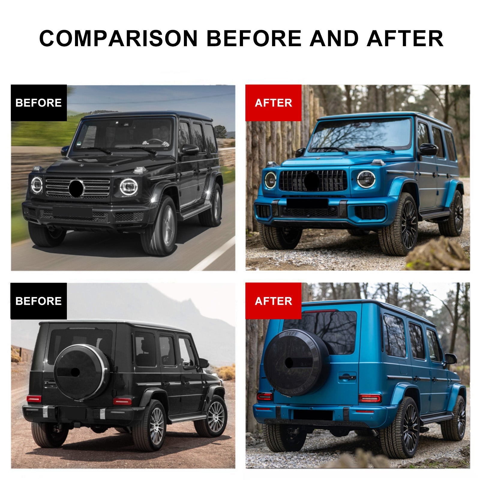 Kit carrosserie style AMG pour Mercedes-Benz W464 (2019-2023) et W465 (mise à niveau vers G63).