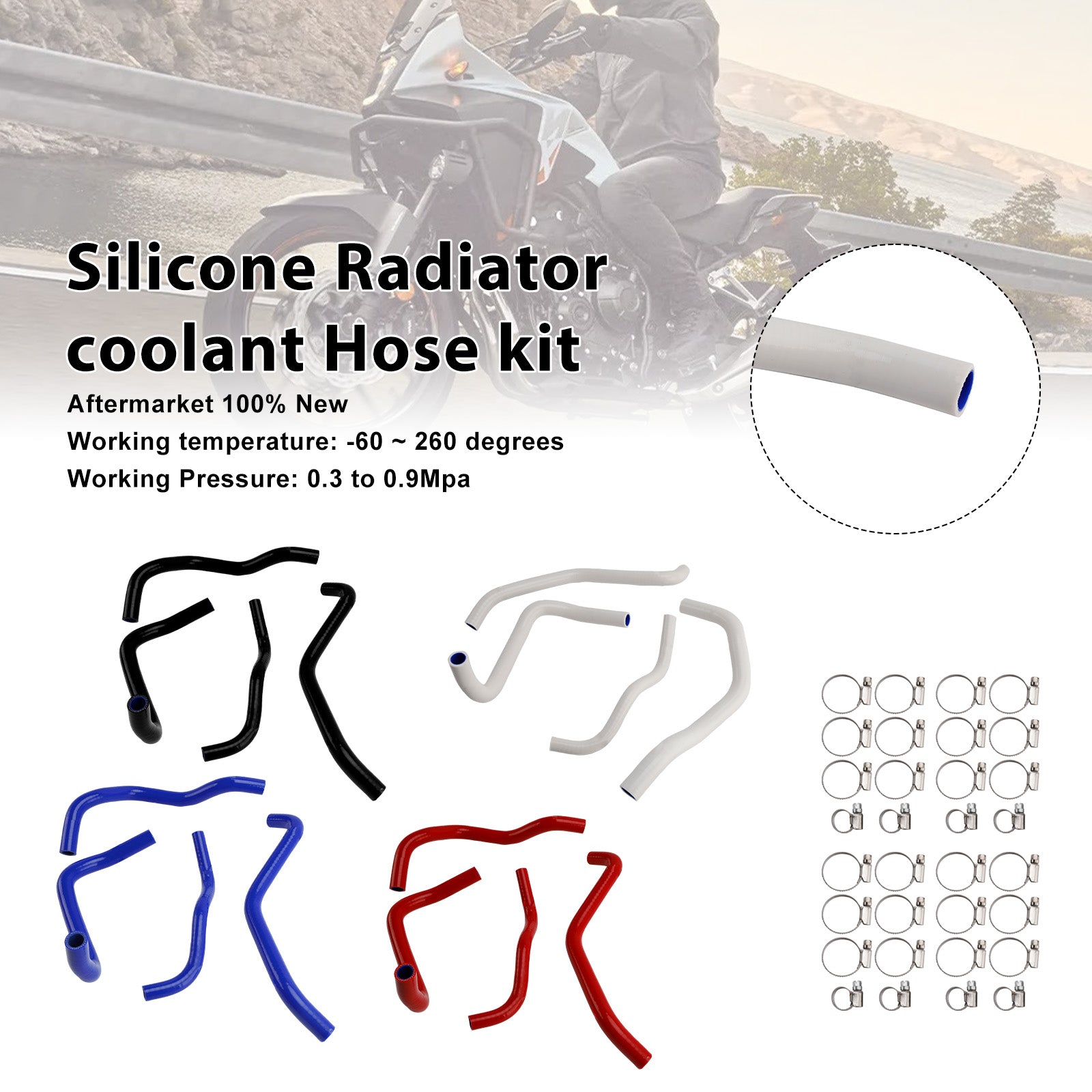 Durite de refroidissement en silicone pour radiateur Honda CB500 Hornet 2024-2025