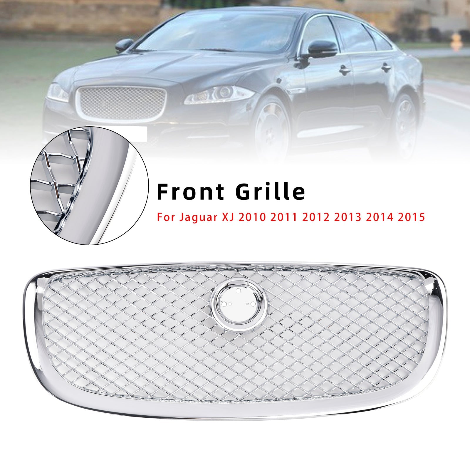 Chrome Front Bumper Grid Jaguar XJ 2010-2015