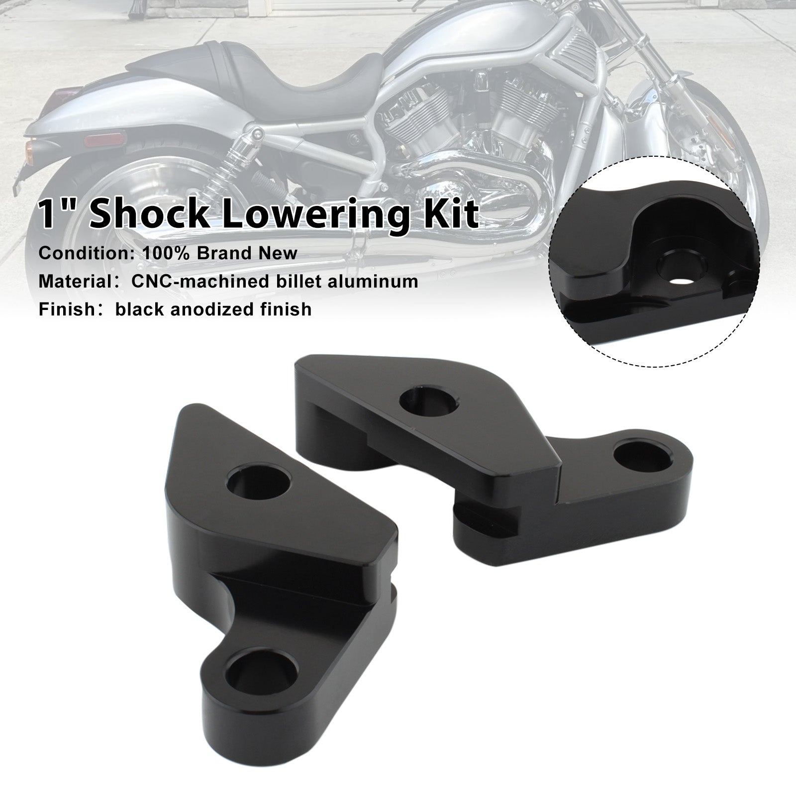 Kit d'abaissement d'amortisseurs 1"" pour HARLEY VRSC V-ROD (2007-2017)