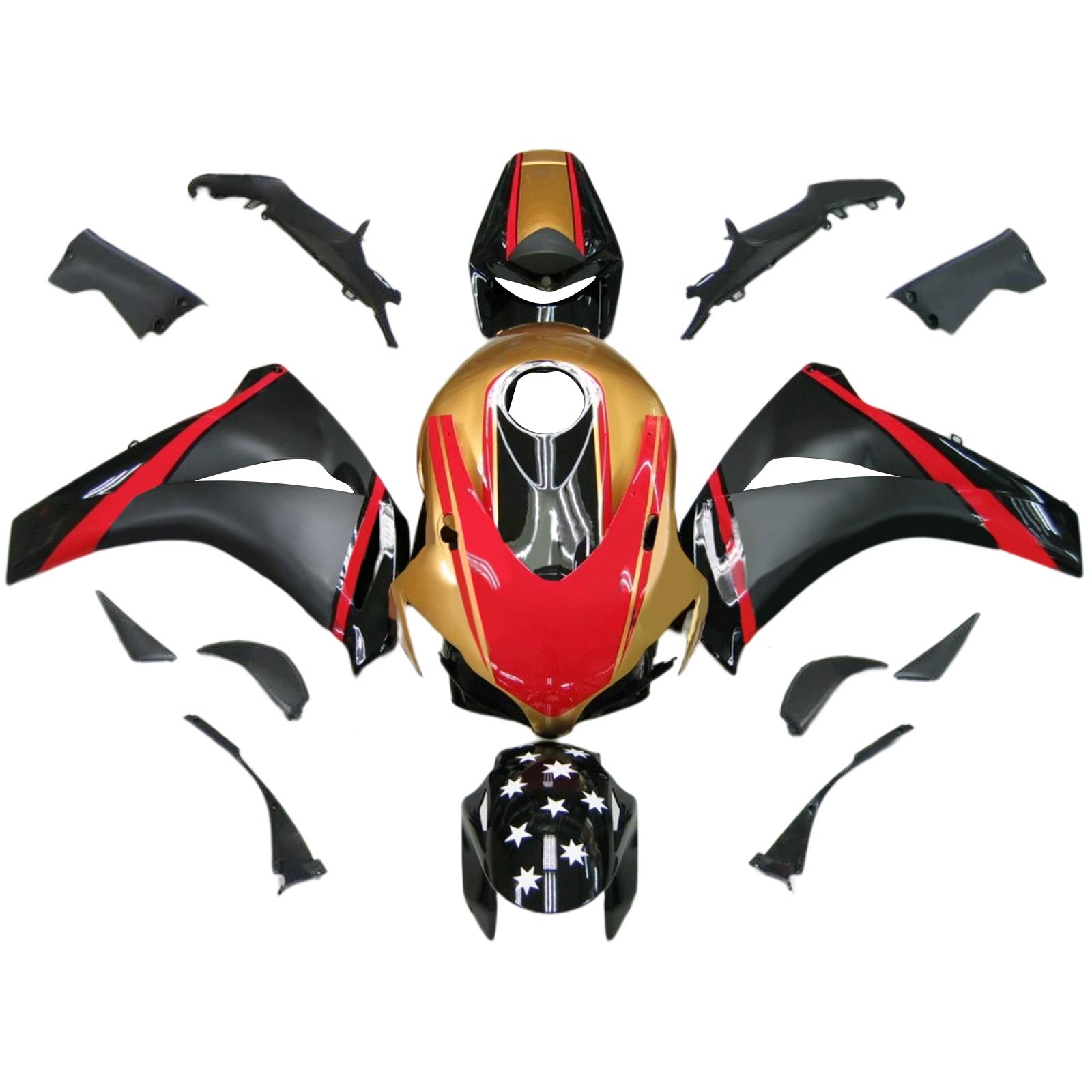 Kit de carénage injecté en plastique ABS pour Honda CBR1000RR 2008-2011