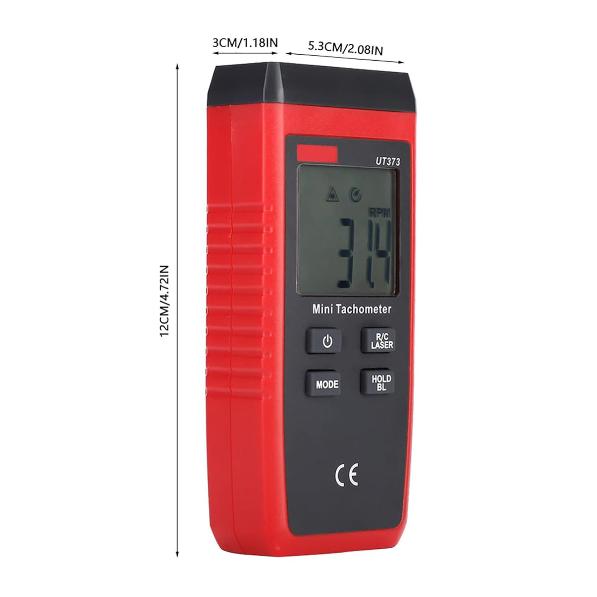 Tachymètre laser numérique sans contact UT373 avec écran LCD et mini-testeur de vitesse (RPM)
