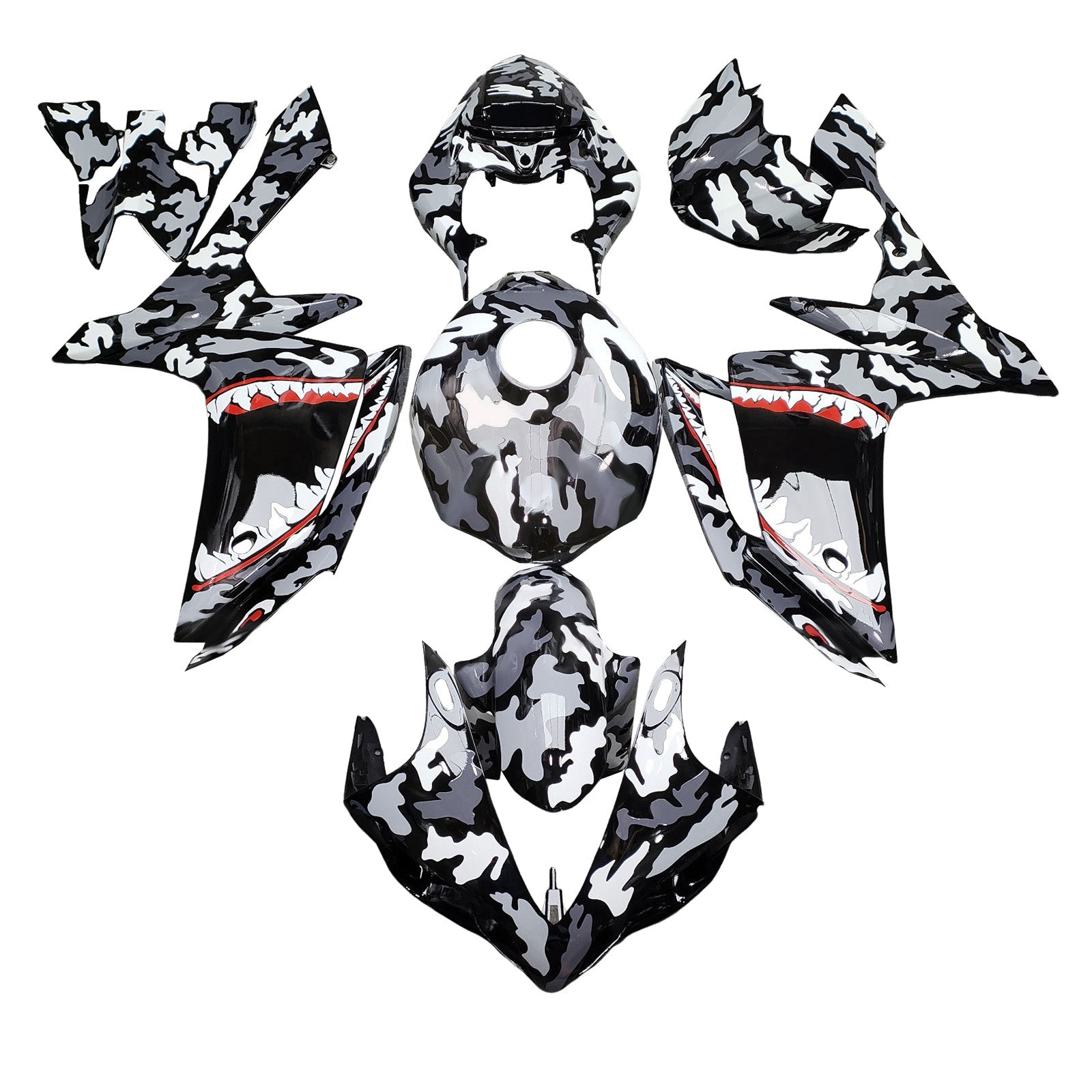 Kit carenatura iniettata in plastica ABS per Yamaha YZFR1 YZF-R1 2007-2008