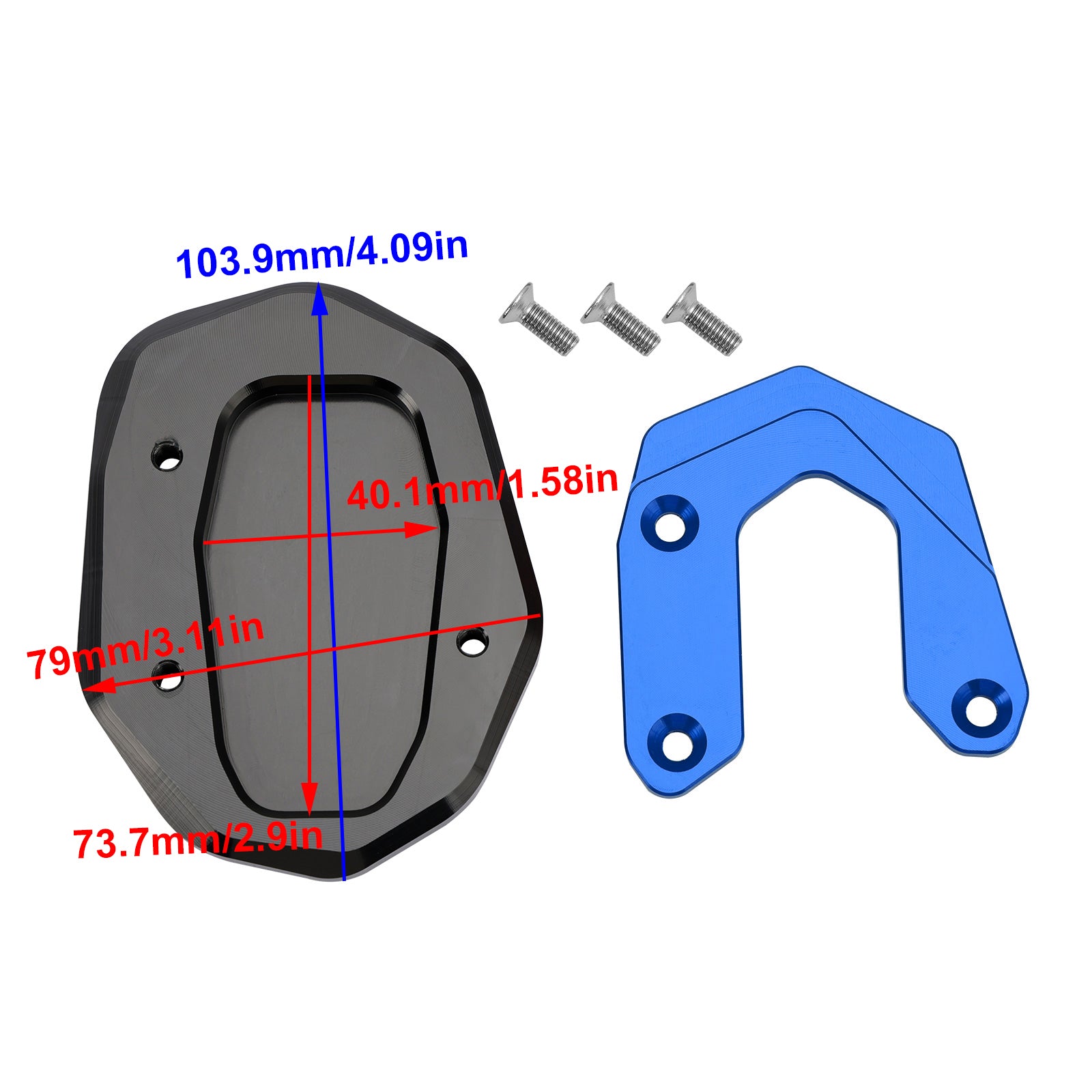 Agrandir Béquille Latérale Extension Plaque pour Ducati Scrambler 800/1100 15-20