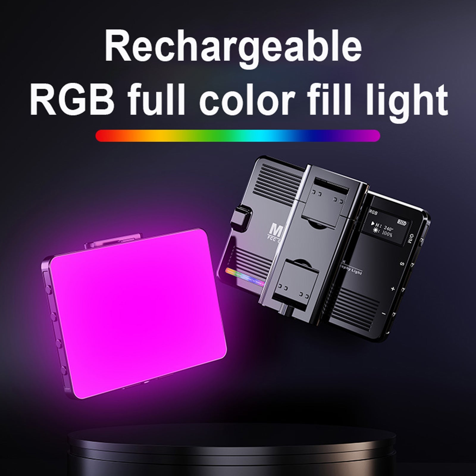 Torcia RGB 3000-9900K Luce di riempimento LED RGB a colori sottile e morbida