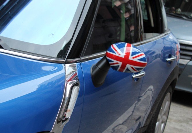 L&H Cubiertas para espejos retrovisores laterales compatibles con MINI Cooper R55 R56 R57 R58 R60 R61 con espejo retrovisor eléctrico plegable