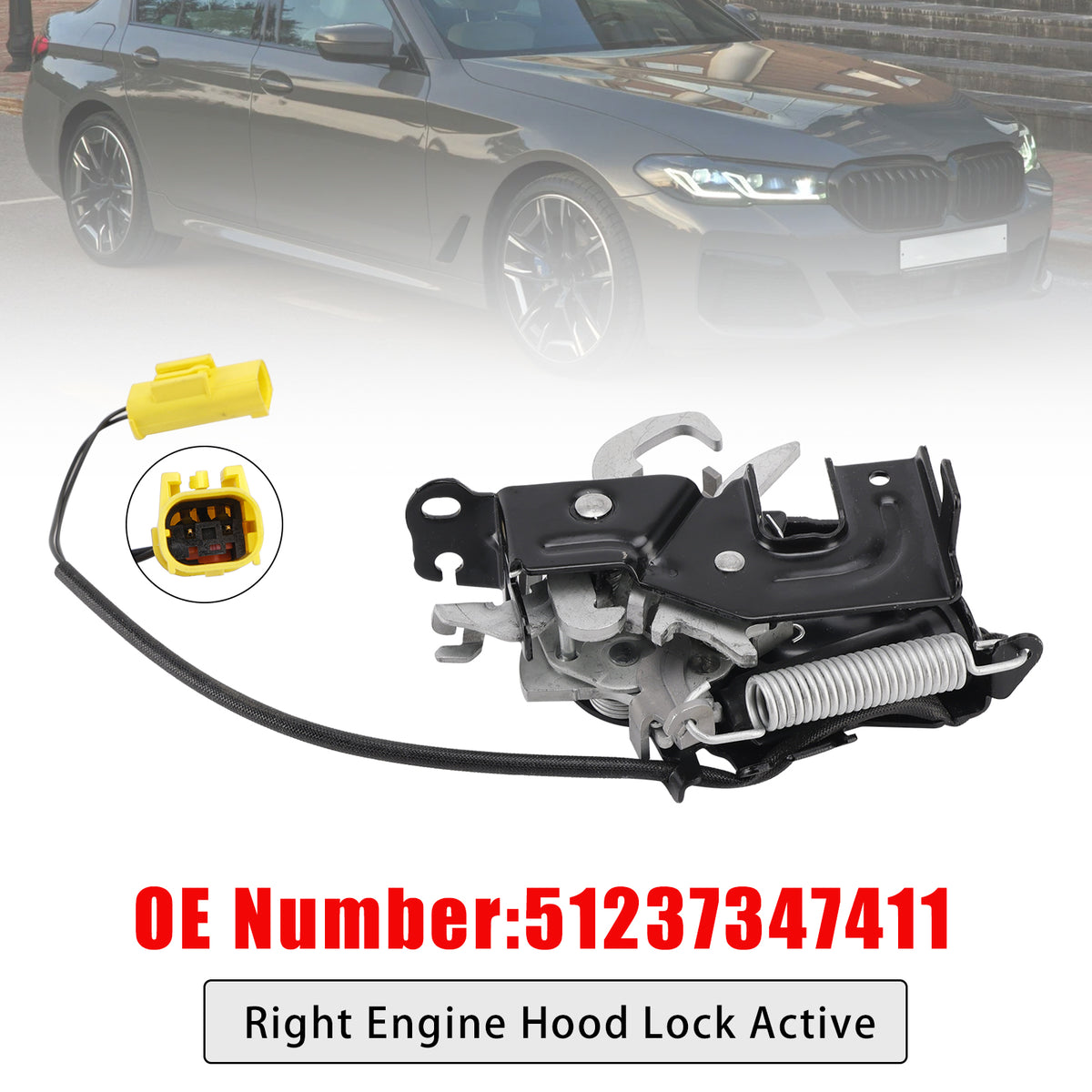 Right Verrou de capot 51237347411 Pour BMW 5 G30 F90 G31 2016-2023