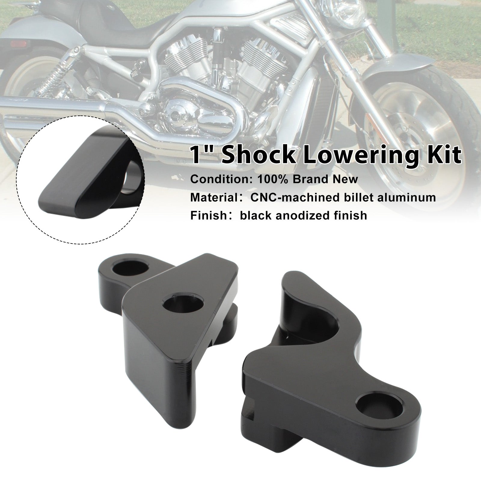 Kit d'abaissement d'amortisseurs 1"" pour HARLEY VRSC V-ROD (2007-2017)