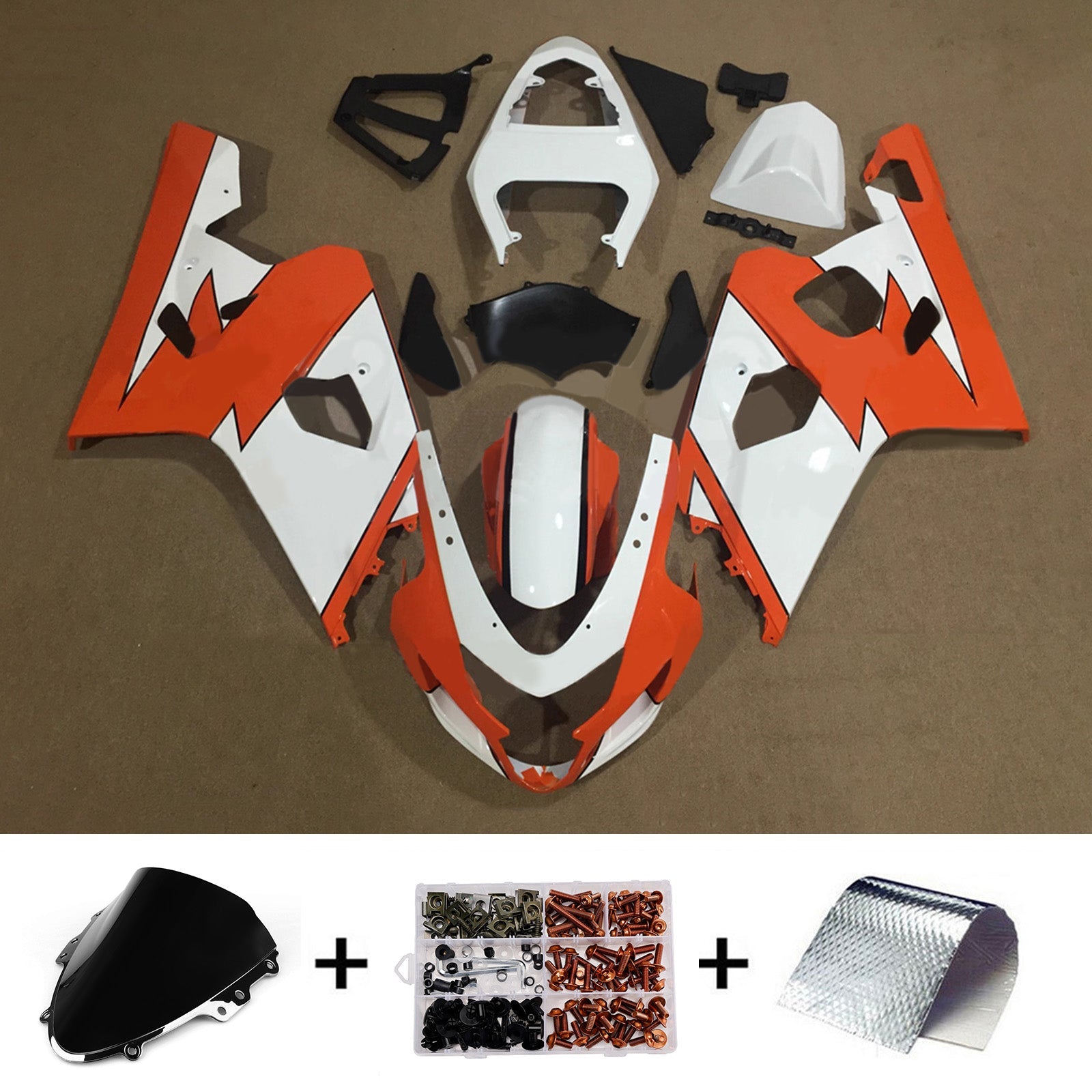 Kit de carénage injecté en plastique ABS pour Suzuki GSXR 600/750 2004-2005 K4