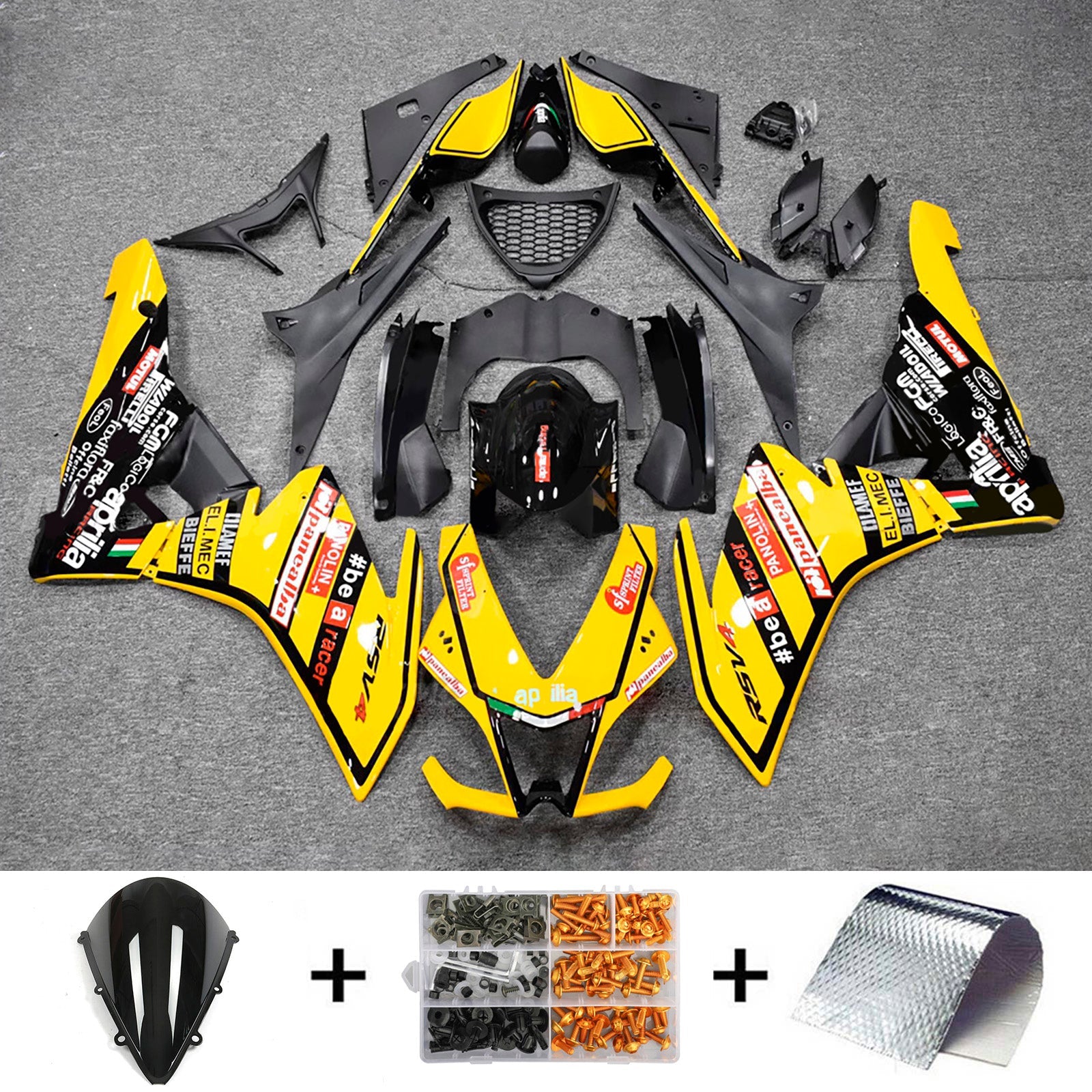 Kit de carénage d'injection Aprilia RSV4 1000 2009-2015 Carrosserie Plastique ABS