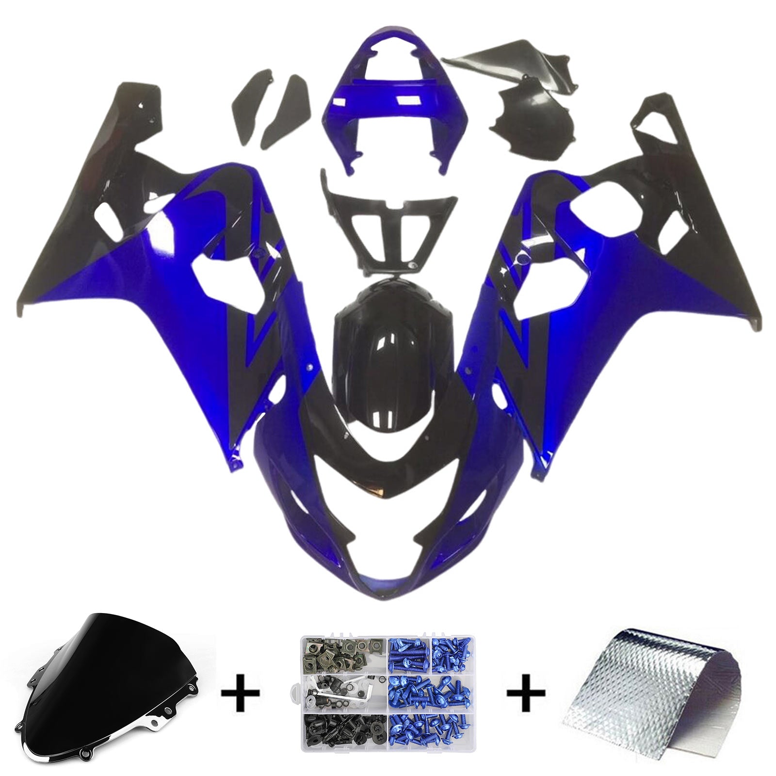 2004-2005 Suzuki GSXR 600/750 K4 Kit de carénage injection de carrosserie en plastique