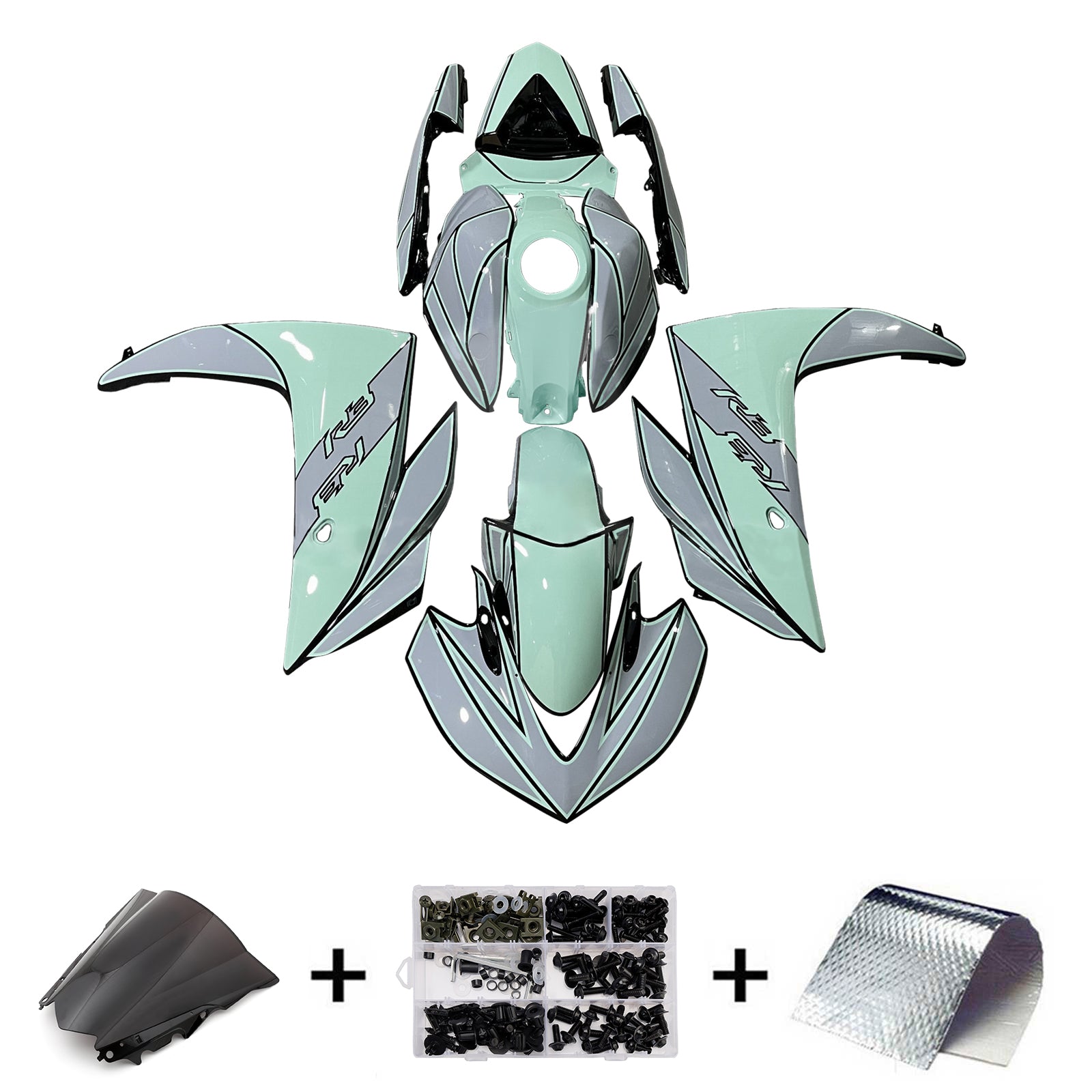 Kit de carénage injecté ABS pour Yamaha YZF-R3 2014-2018 et R25 2015-2017
