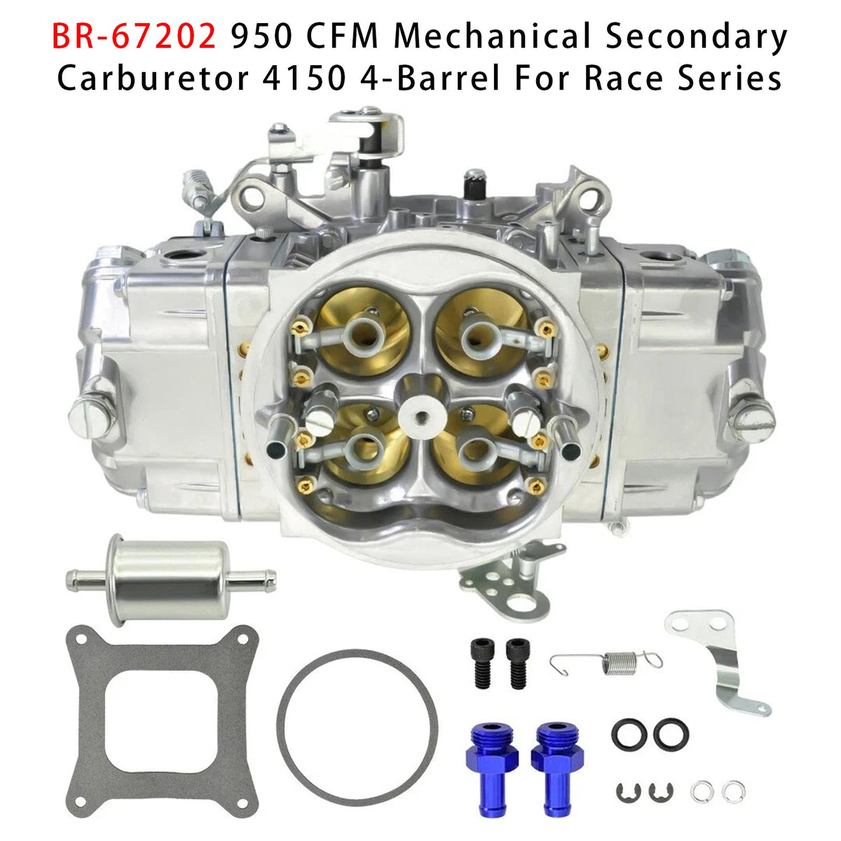 BR-67202 Carburateur secondaire mécanique 950 CFM 4150 à 4 corps pour la série de course