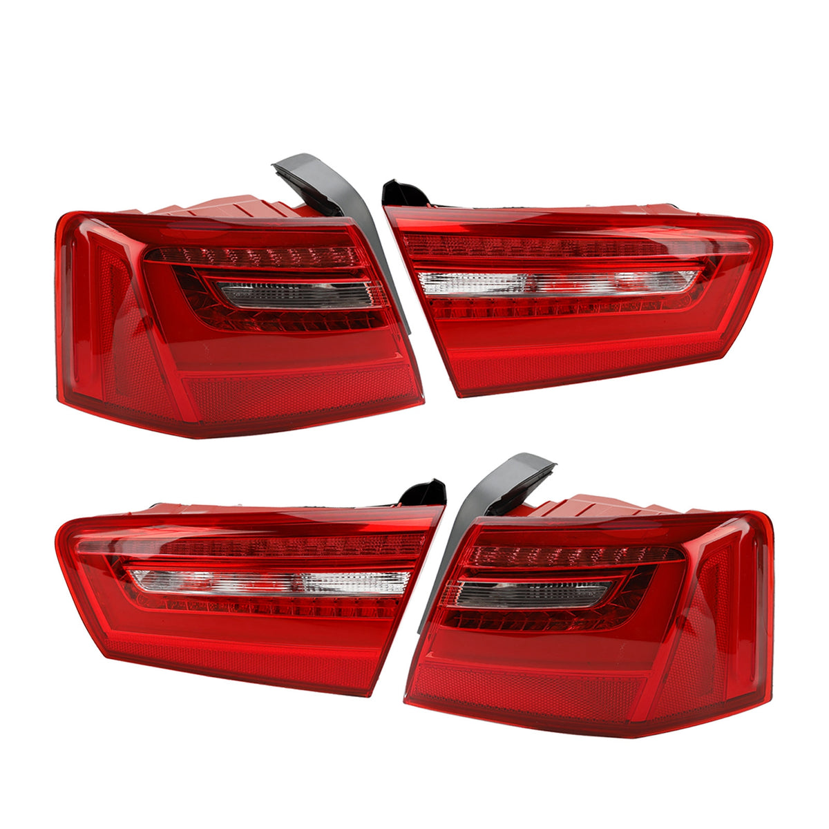 Voiture 4pcs gauche et à l'extérieur LED feux arrière feux de frein Audi A6 2012 - 2015