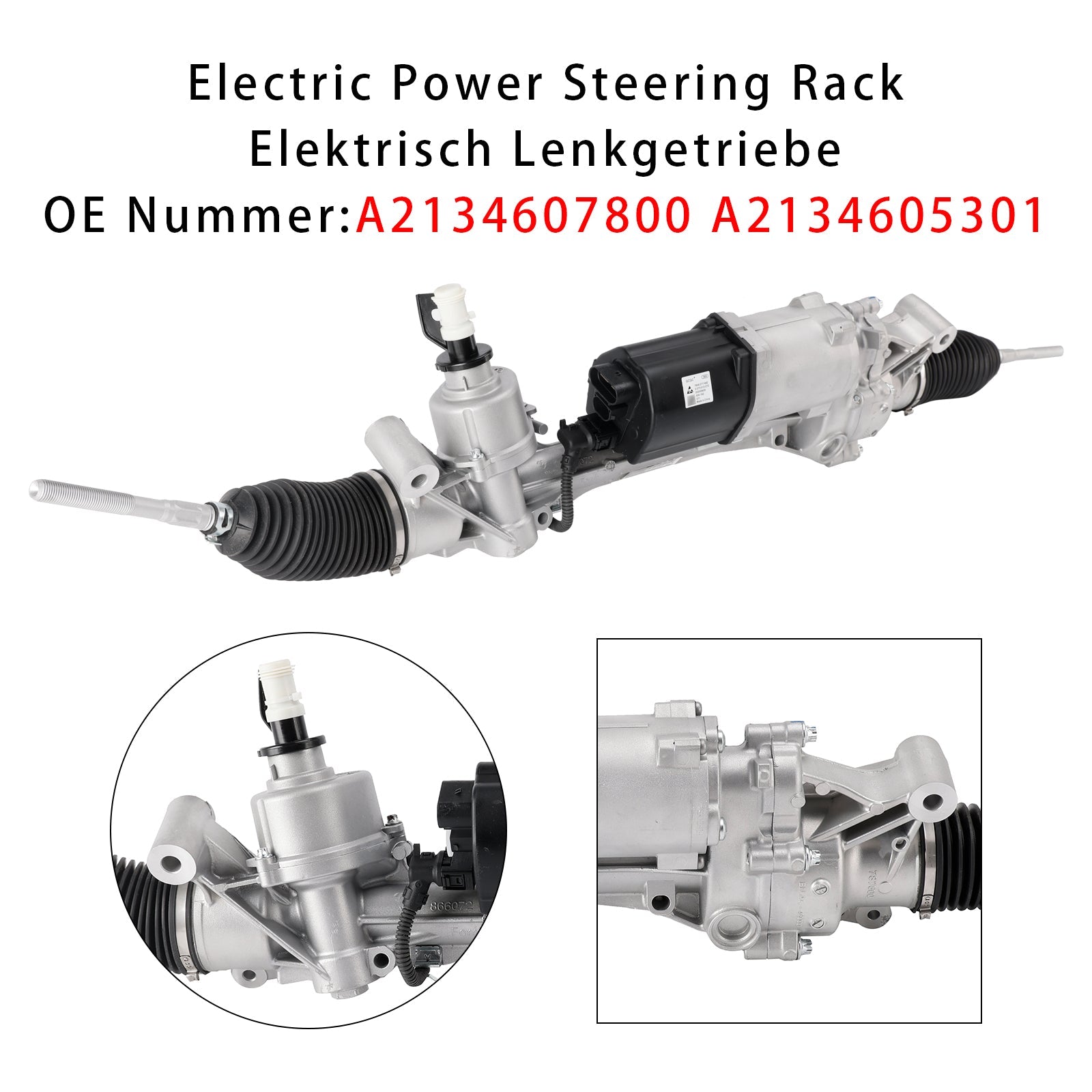 Crémaillère de direction assistée électrique Mercedes-Benz Classe E W213 E 300 de 1 950 cm³ (2018/10-2022/12) A2134607800