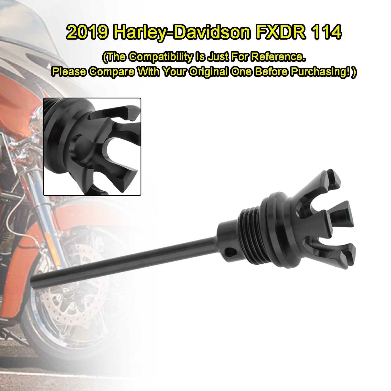 Tapa del tanque de medidor de aceite, tapa adecuada para Softail Road Glide Street Bob 1105 - 0022