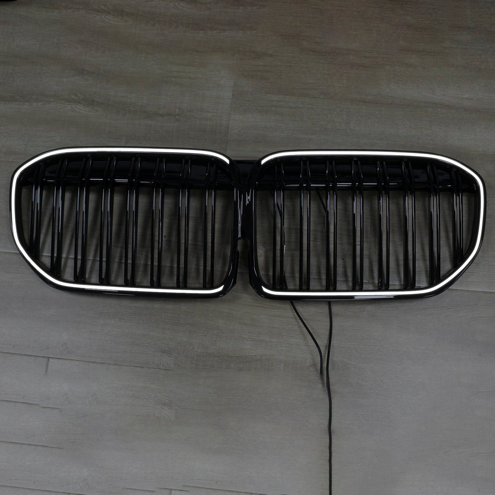 Grille de calandre avant noire brillante à double lamelles pour BMW Série 7 G11 G12 2019-2022