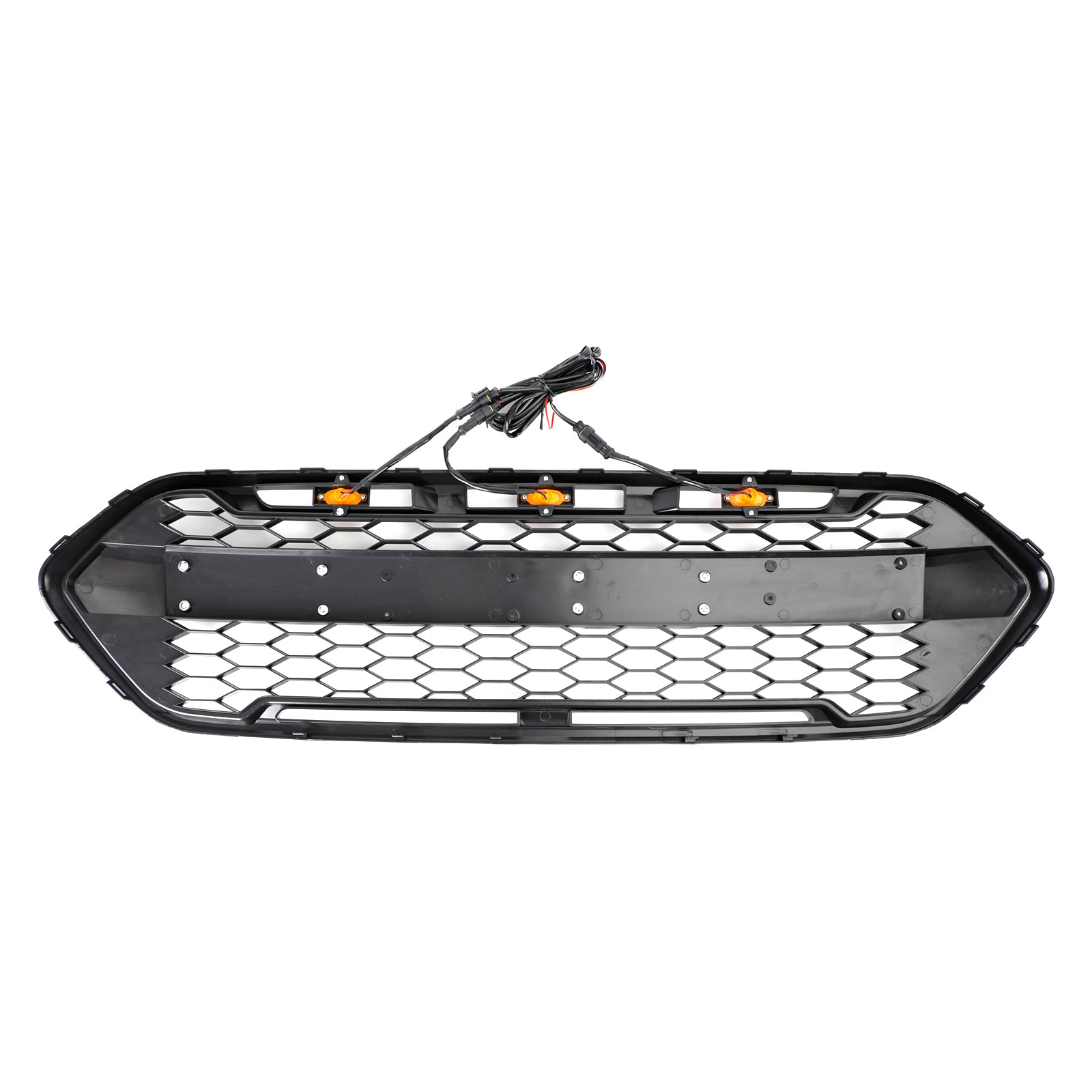 Rejilla de parachoques delantero negro mate para Ford Transit Custom Trail 2018-2023 W/ 3LED