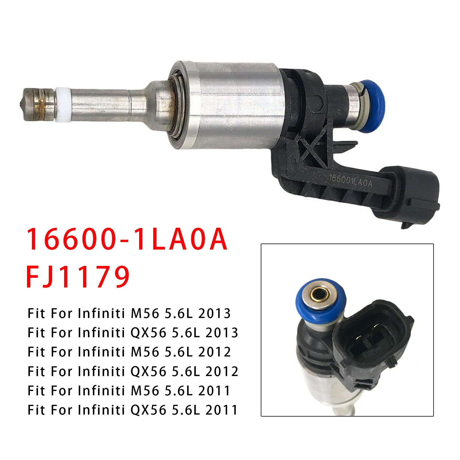 1 injecteur de carburant pour Infiniti M56 QX56 Q70 5.6L 16600-1LA0A FJ1179
