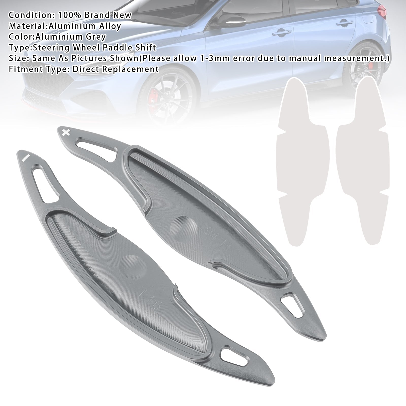 Extension de palettes de changement de vitesse au volant pour Hyundai Elantra i30 en aluminium