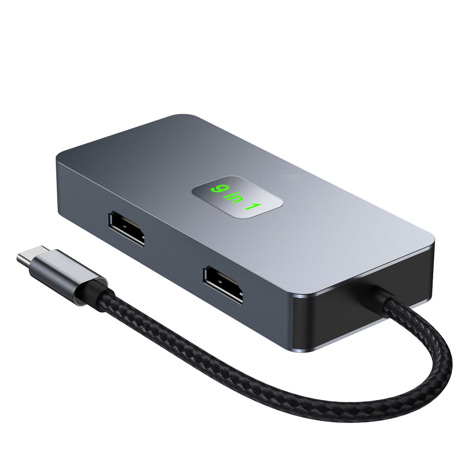 Adaptateur 9 en 1 TYPE-C vers RJ45 (Gigabit) + USB 3.0*3 + HDMI + USB-C Data + PD100W + SD/TF iPad Pro