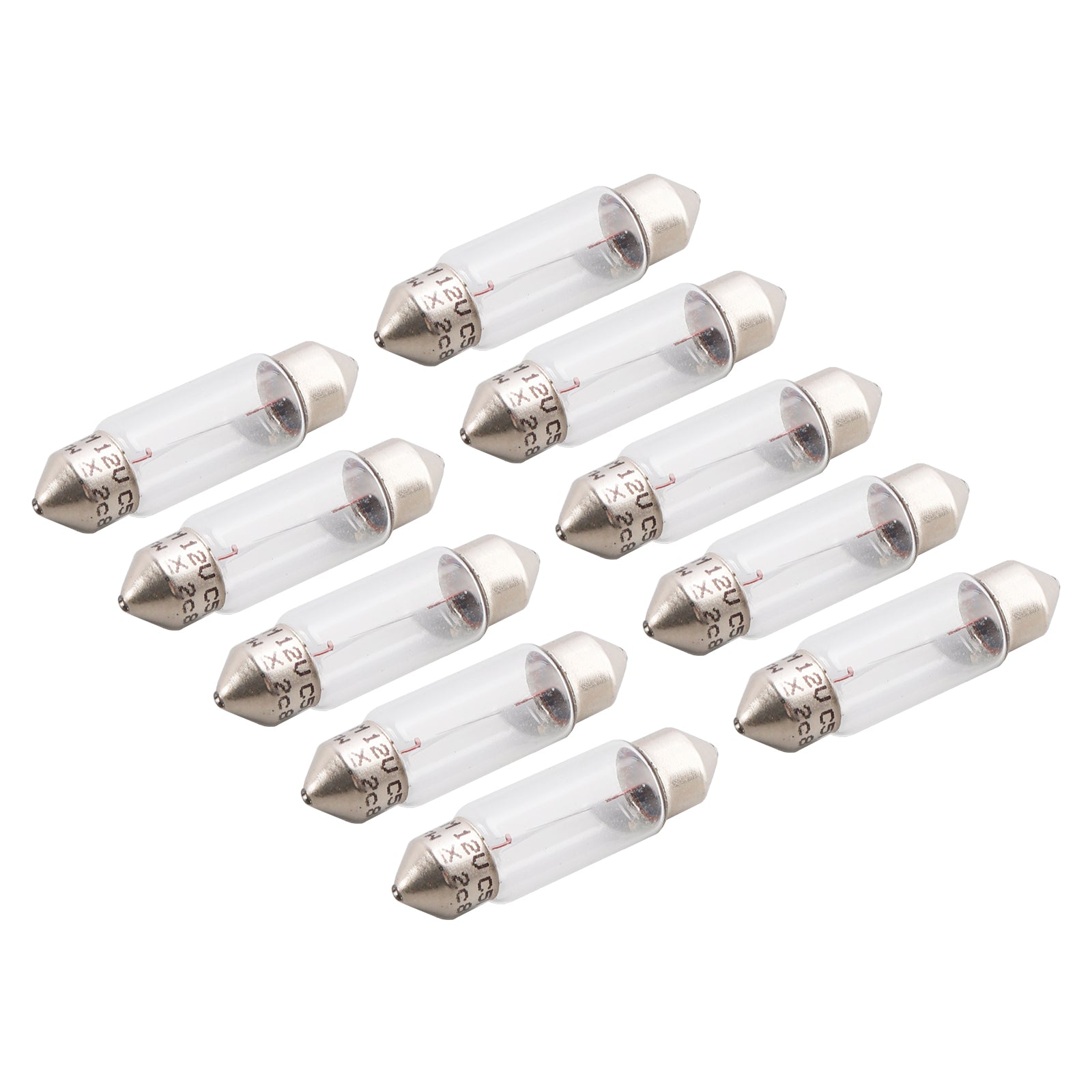 LÄHETÄ 10 putkimaisesta lampusta autovalaistukseen C5W SV8,5 36 mm 6418 12 V 5 W OSRAM: lle