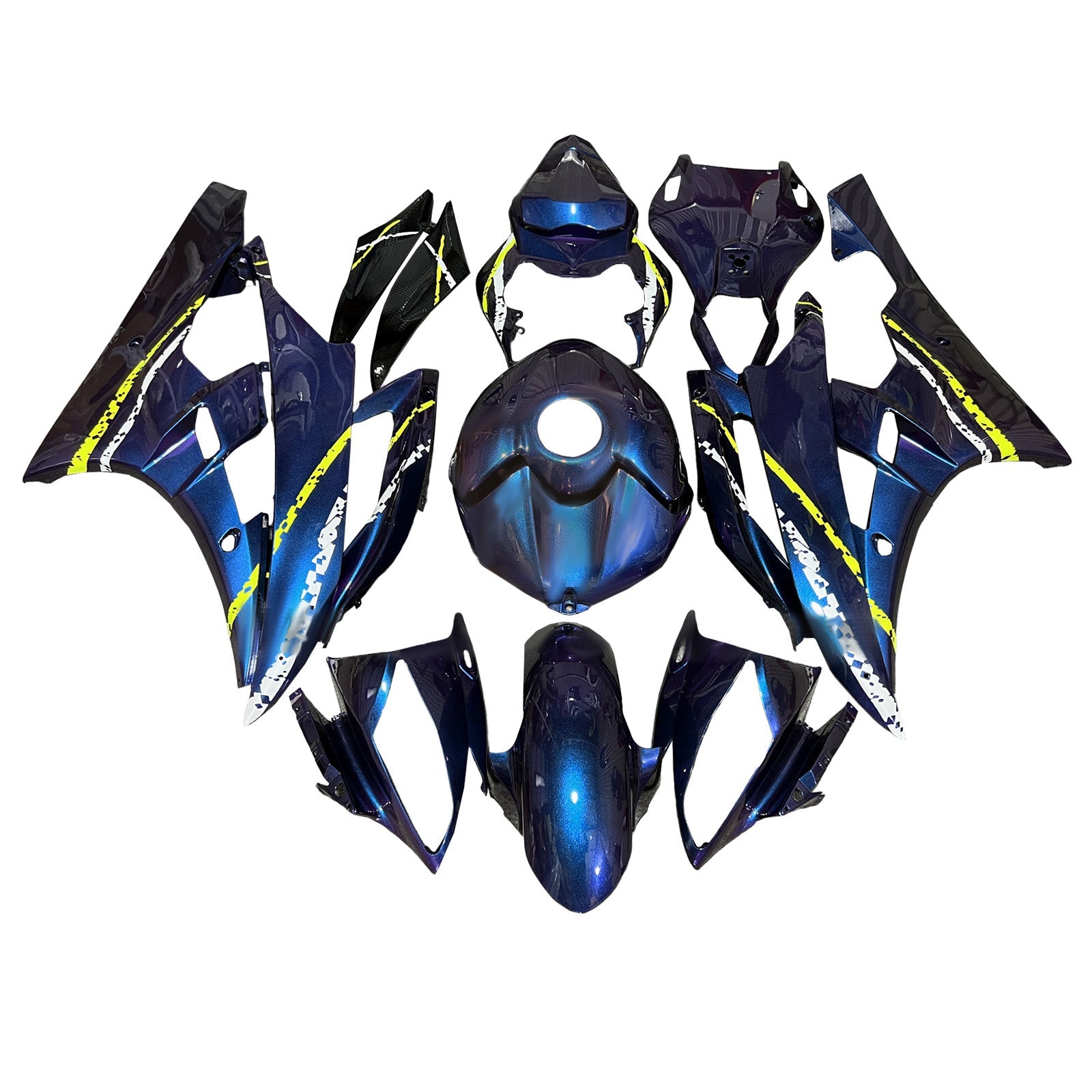 ABS kunststof geïnjecteerde kuipset voor Yamaha YZFR6 YZF-R6 2006-2007