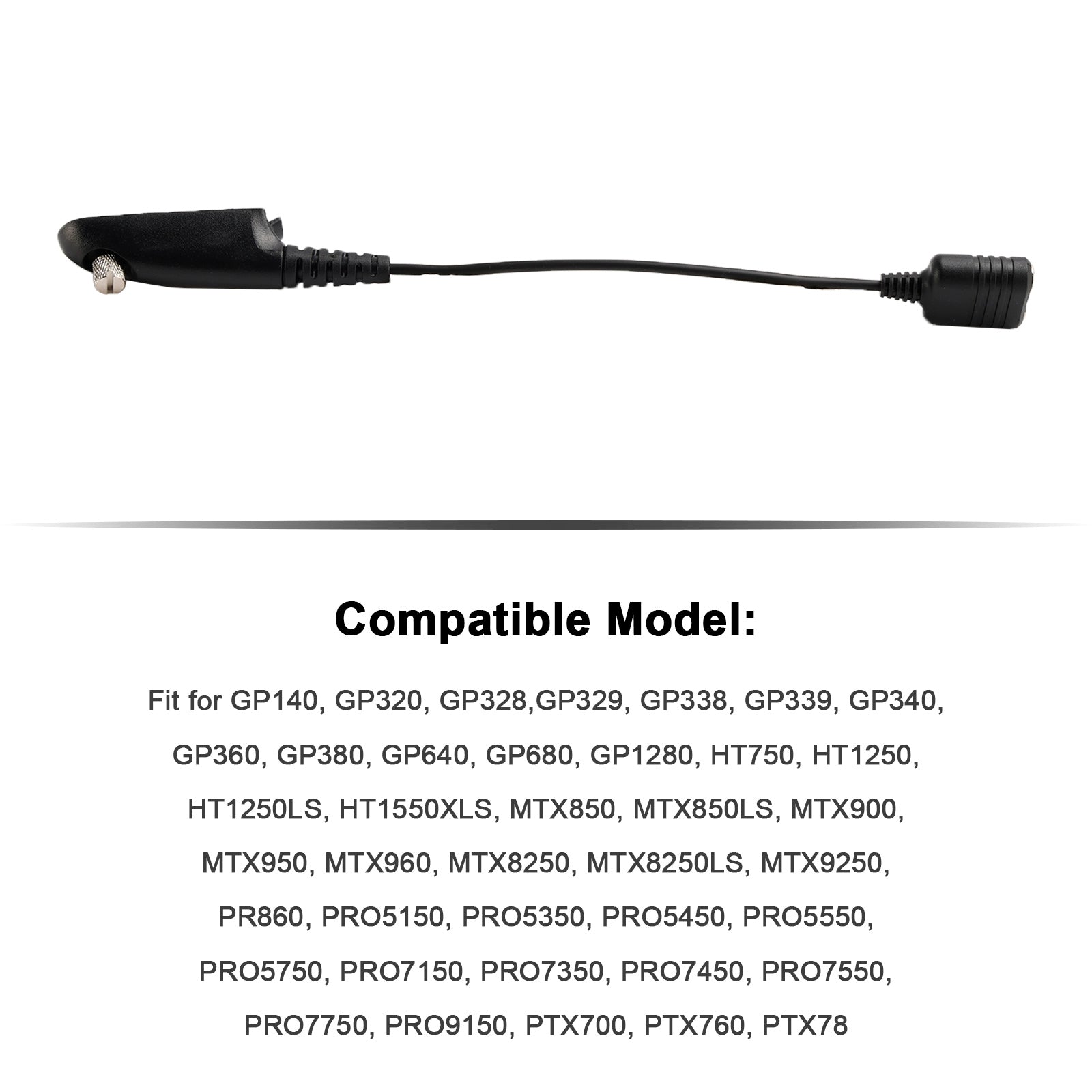 Kabelski pretvornik vmesniških slušalk K za GP140 GP328 GP360 HT1250LLS MTX950