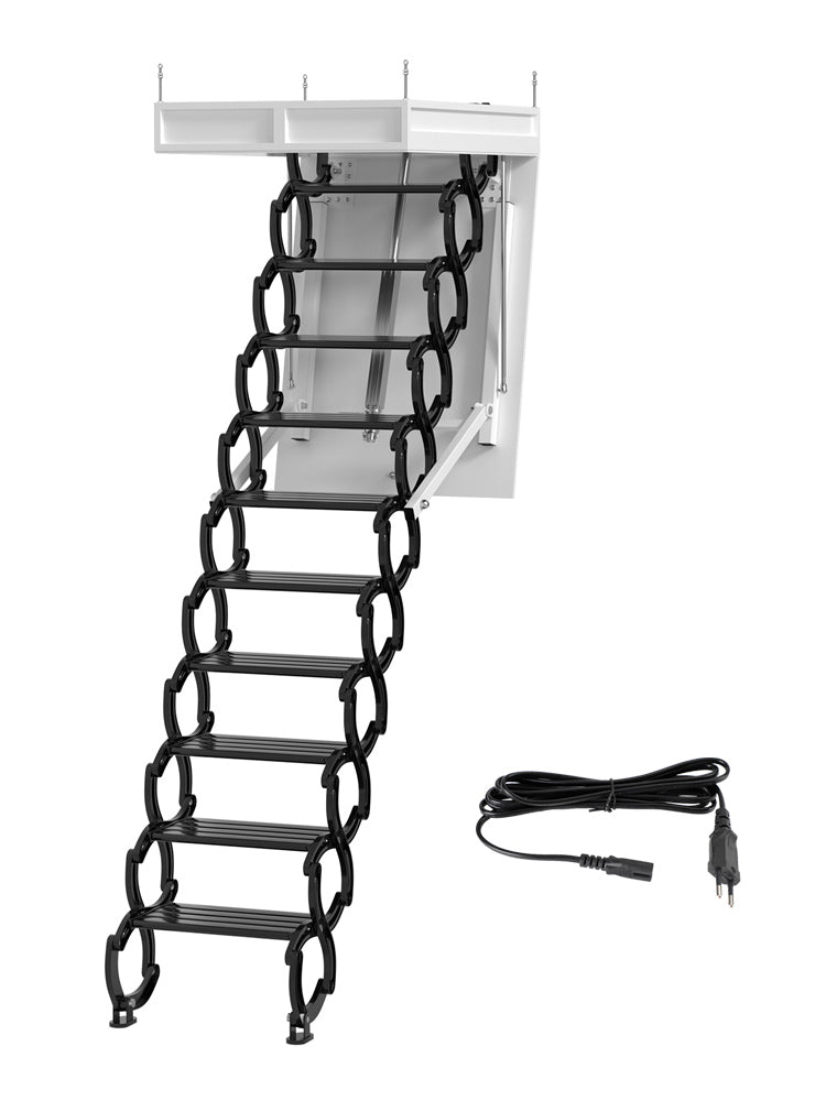 Electirc Attic Ladder Aluminum Folding 70*100 cm 9.5Ft For Loft European Plug