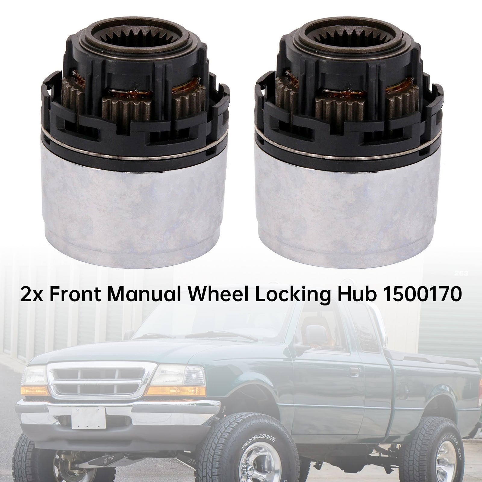 2x Moyeu de verrouillage de roue avant manuel 1500170 pour Ford Ranger