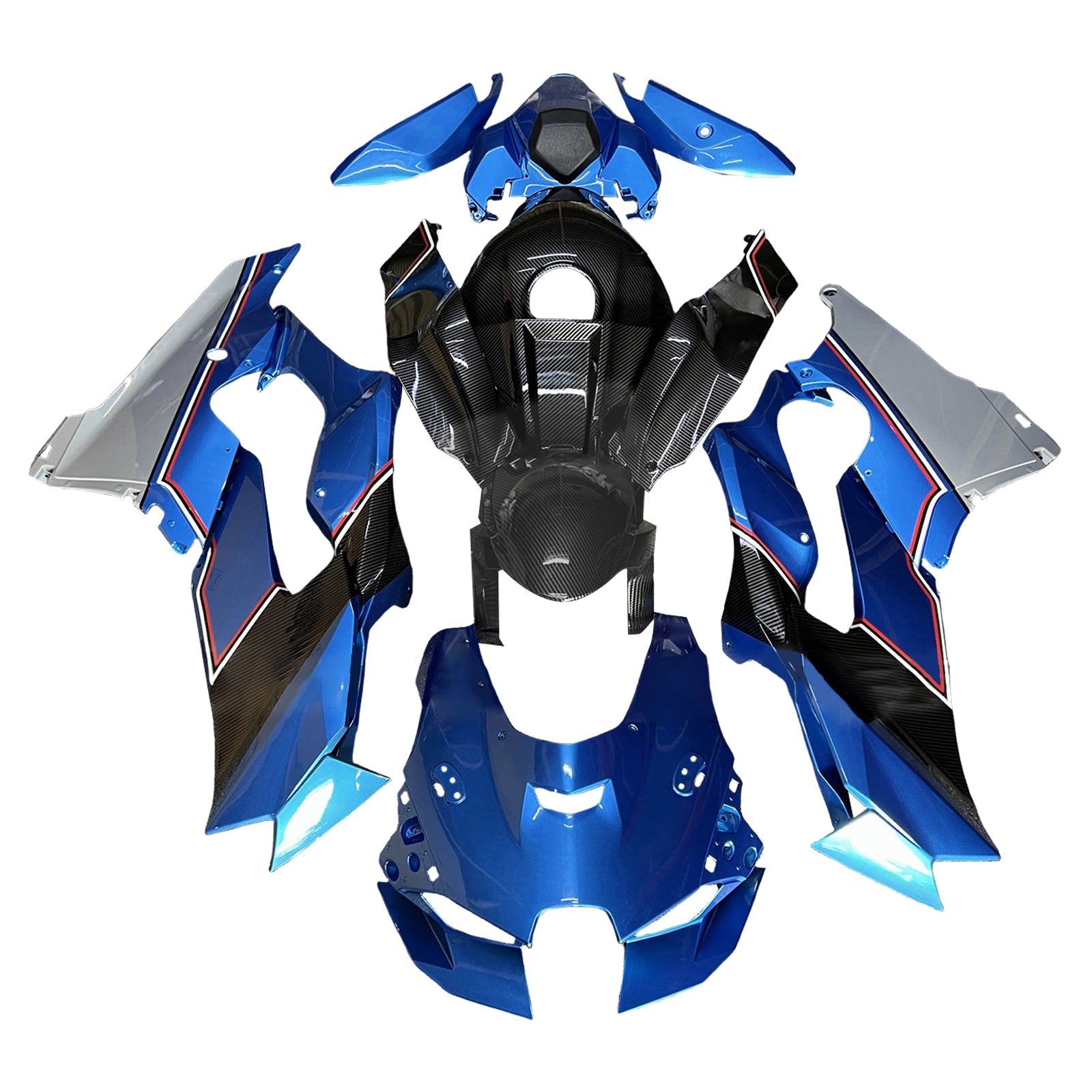 Kit carenatura iniezione ABS per Kawasaki ZX-10R ZX-10RR 2021-2025