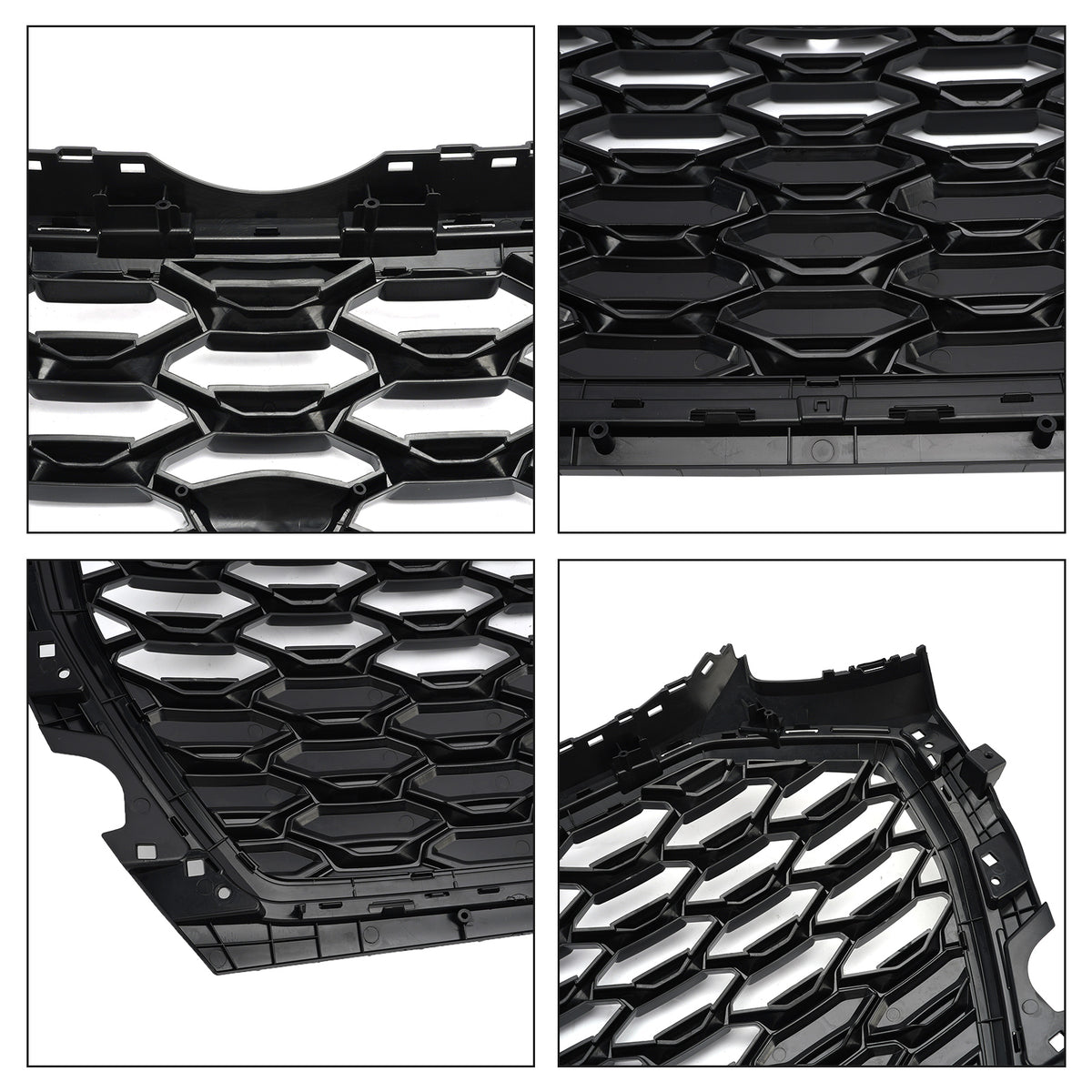 RSQ5 Style Front Honeycomb Mesh Grill Grille Pour Audi Q5 SQ5 2021-2025
