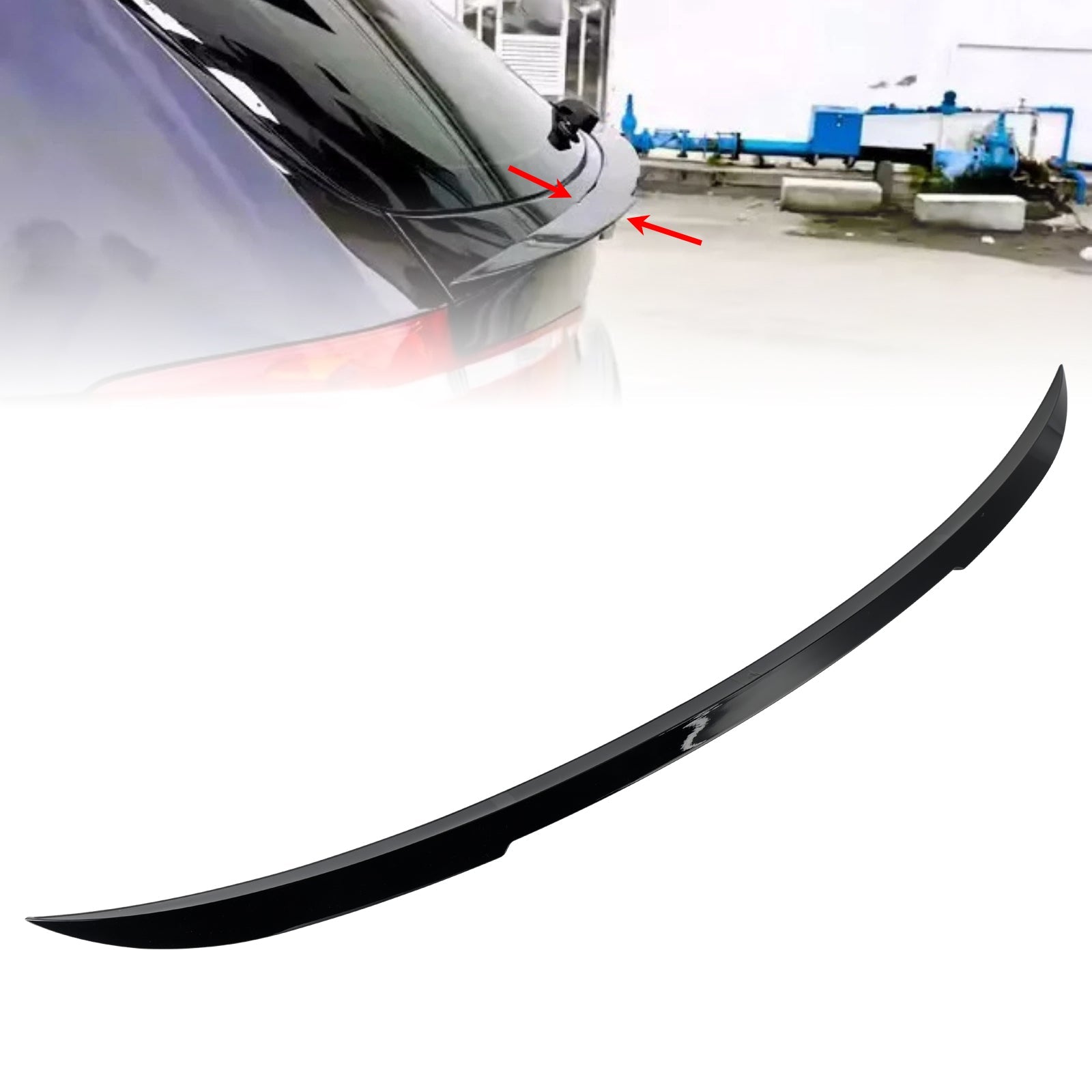 Aileron de coffre arrière central noir brillant pour BMW X3 F25 2010-2018