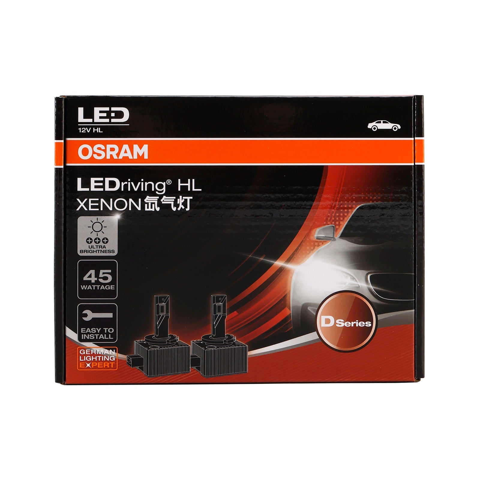 Lotto di 2 lampadine a LED HL D3S 166340CW 45 W 6 000 K per auto Osram