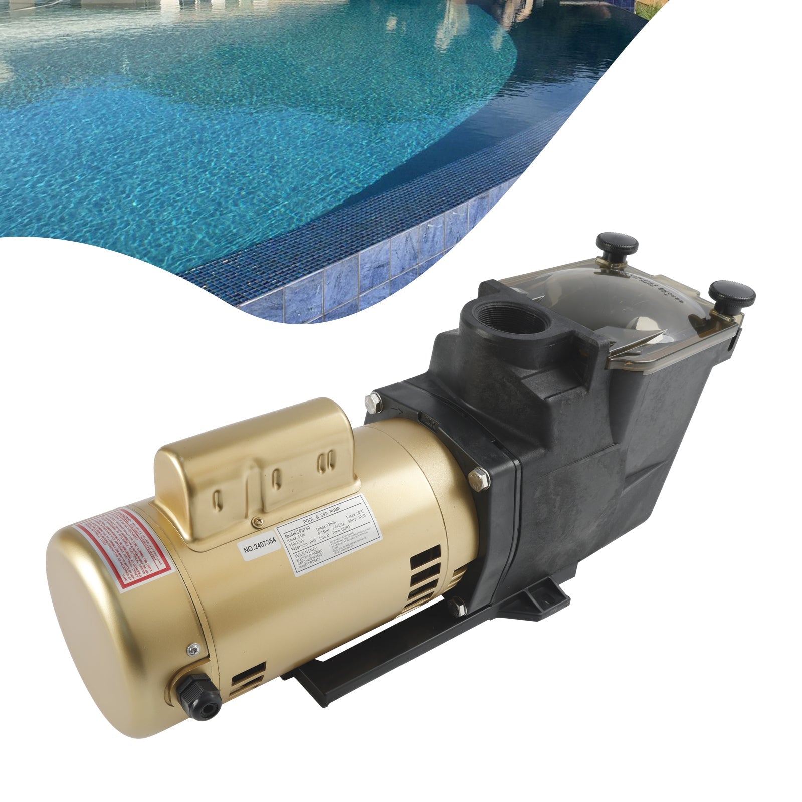 Pompe de piscine à vitesse unique Super Pump W3SP2605X7 3/4HP 115/230V pour Hayward