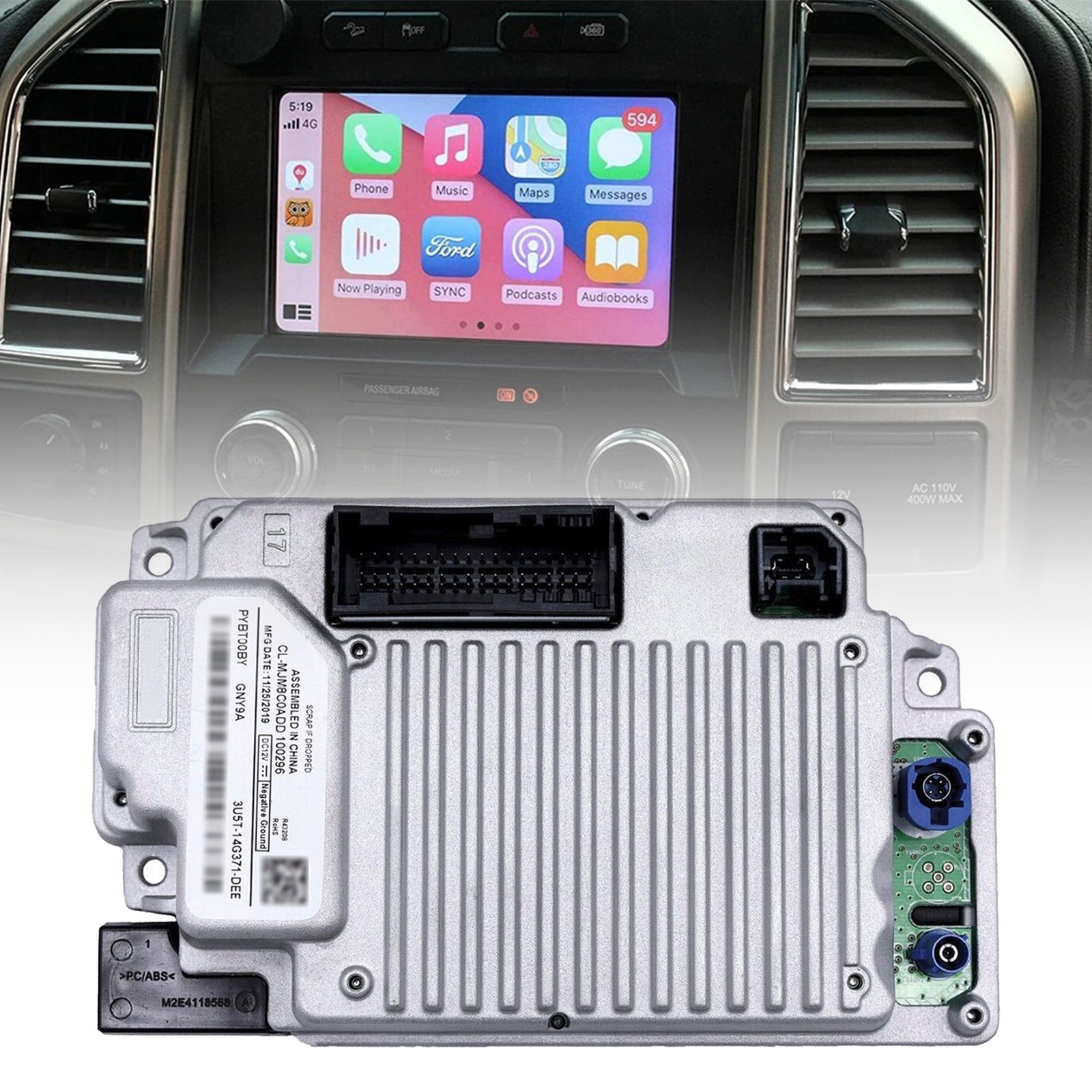 Modulo di navigazione HP5T-14G371-CAG HL3T-14G370-GCD per Ford Transit 150-350 Sync 3 APIM 3.4 (2016+)