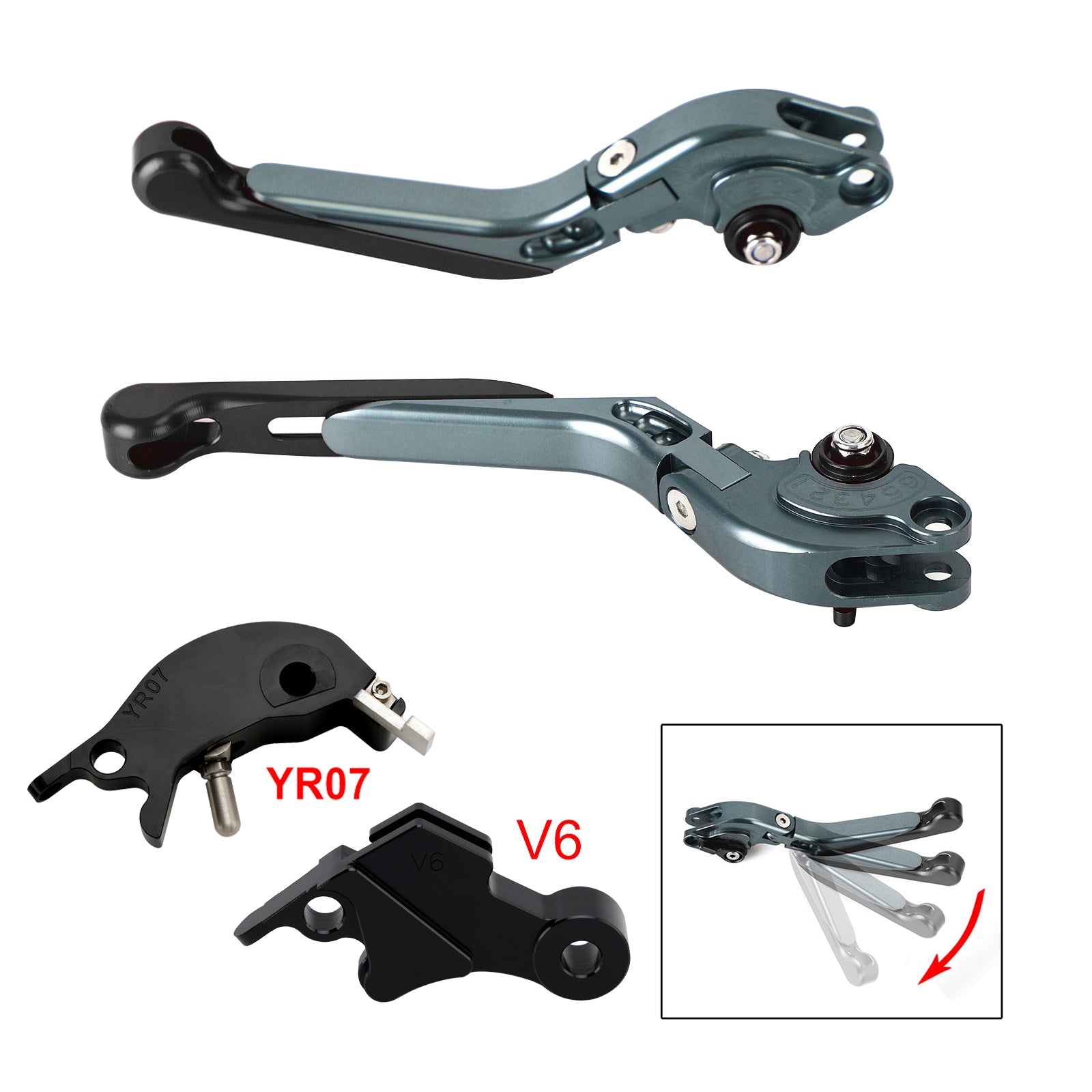 Levier de frein et d'embrayage réglable compatible avec YAMAHA XSR900 XSR900GP MT-09 2024-2025