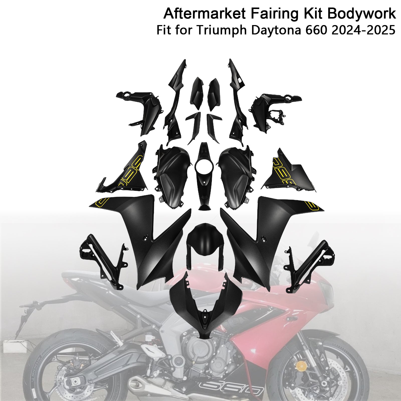 Kit de carénage de carrosserie par injection pour Daytona 660 2024-2025