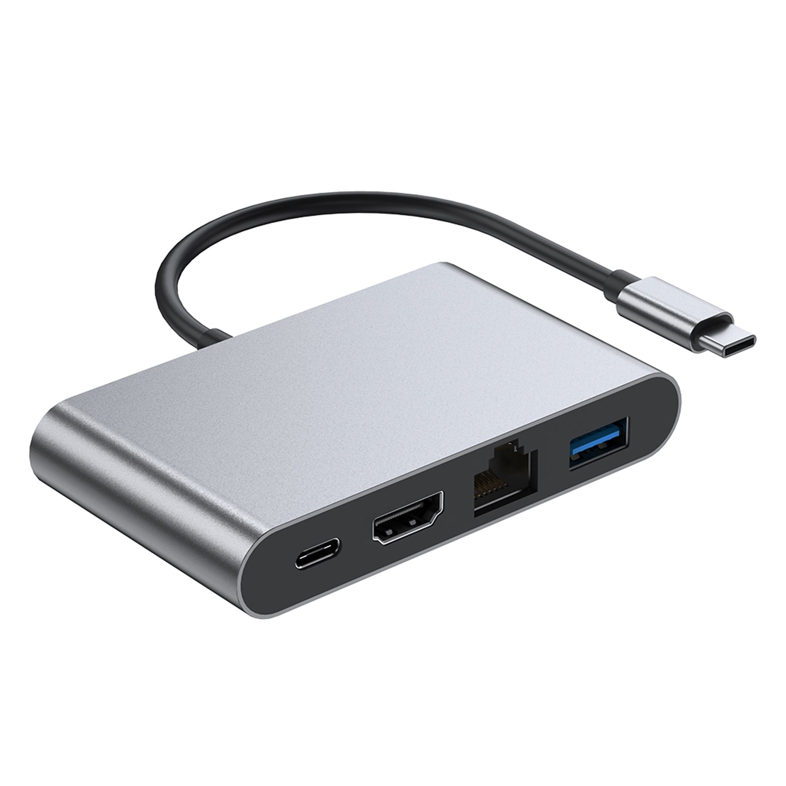 Station d';accueil 4 en 1 TYPE-C vers RJ45 100M HDMI USB3.0 PD Interface pour MacBook