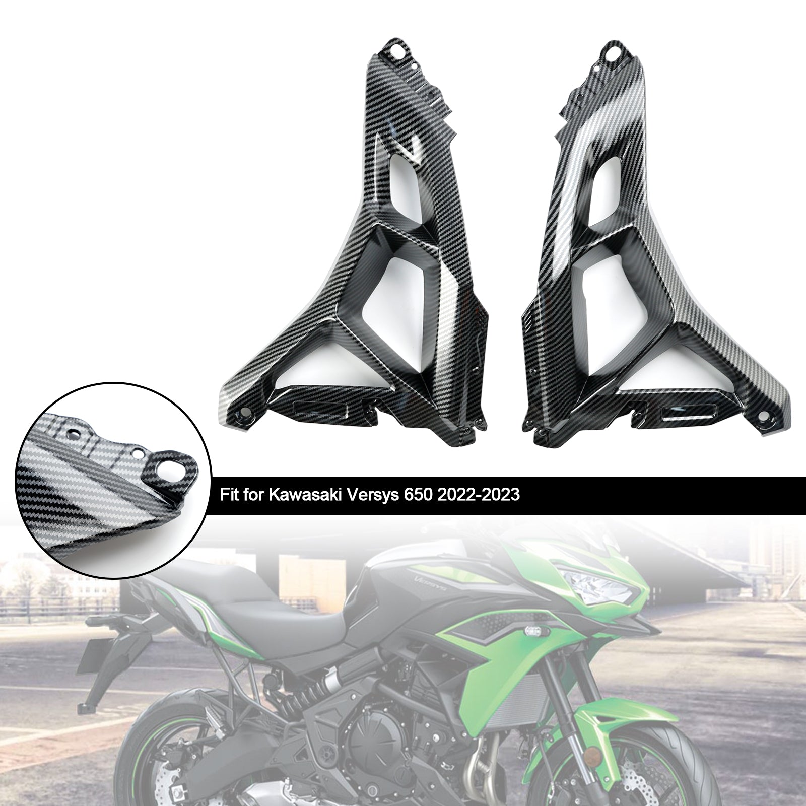 Panneau de carénage de support central d';évent d';admission pour Kawasaki Versys 650 2022-2024