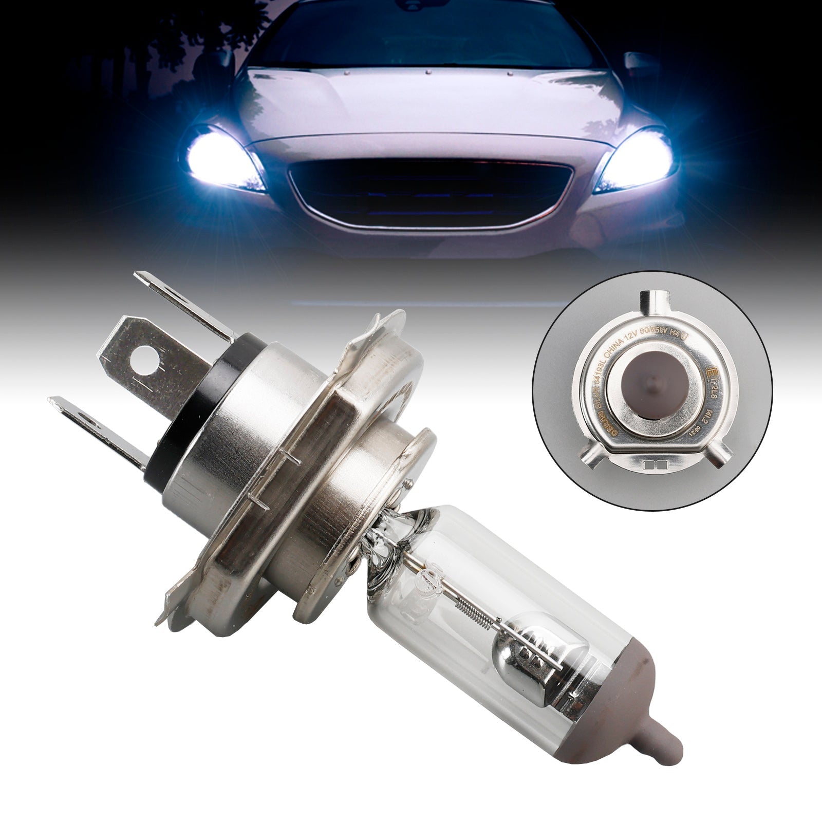 Phare de voiture longue durée H4 64193L 12 V 60/55 W pour OSRAM