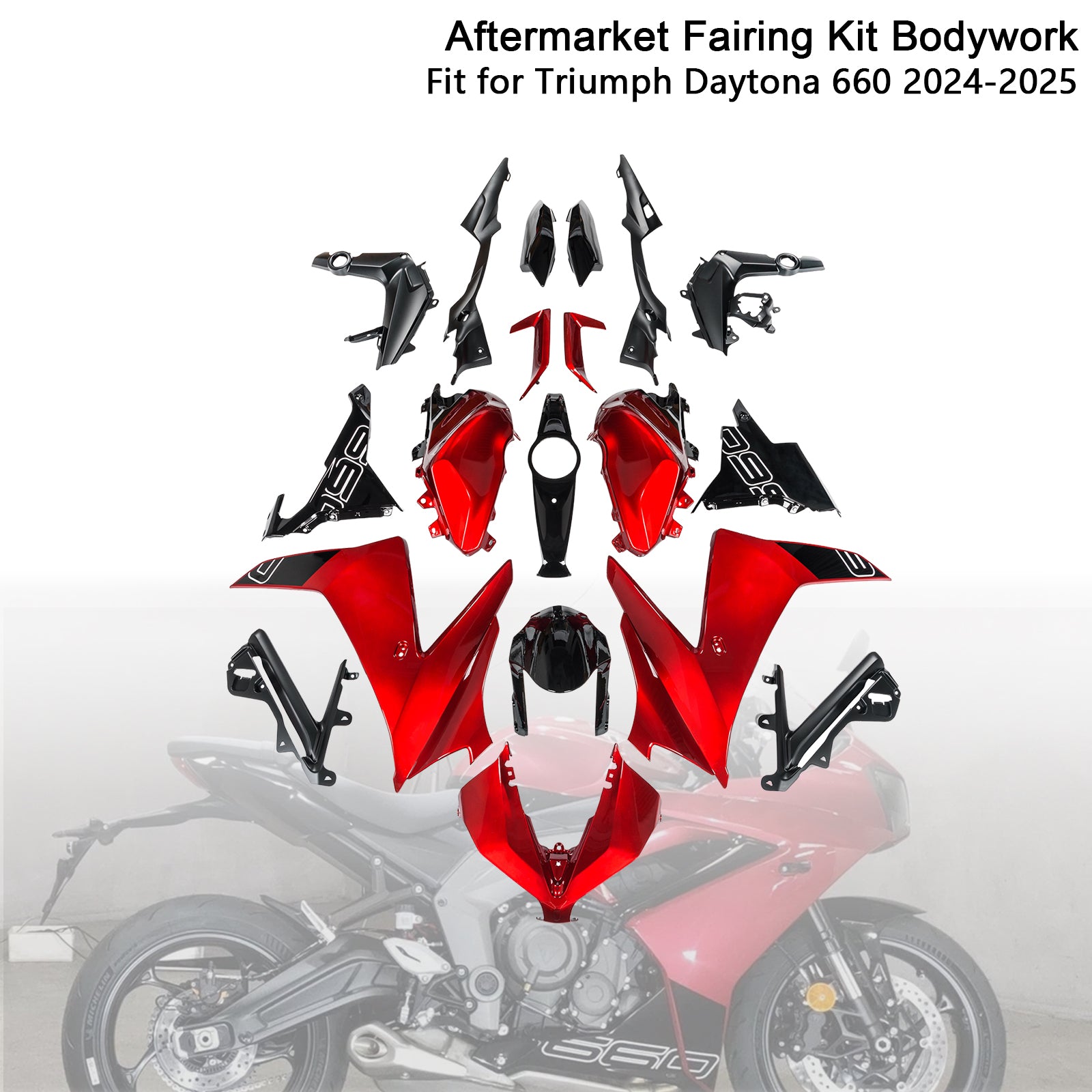 Kit de carénage de carrosserie par injection pour Daytona 660 2024-2025