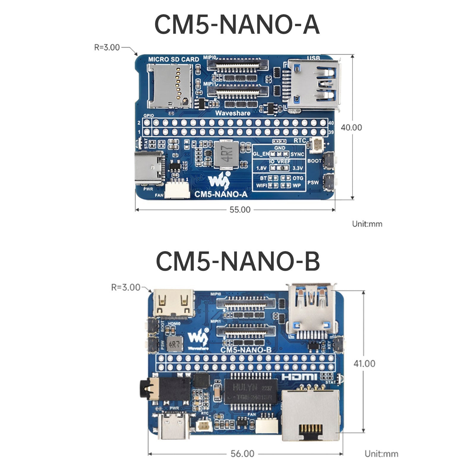 Raspberry CM5 računalniški modul, kartica'IO Osnovna plošča 5 NANO tip A tip B razširitev