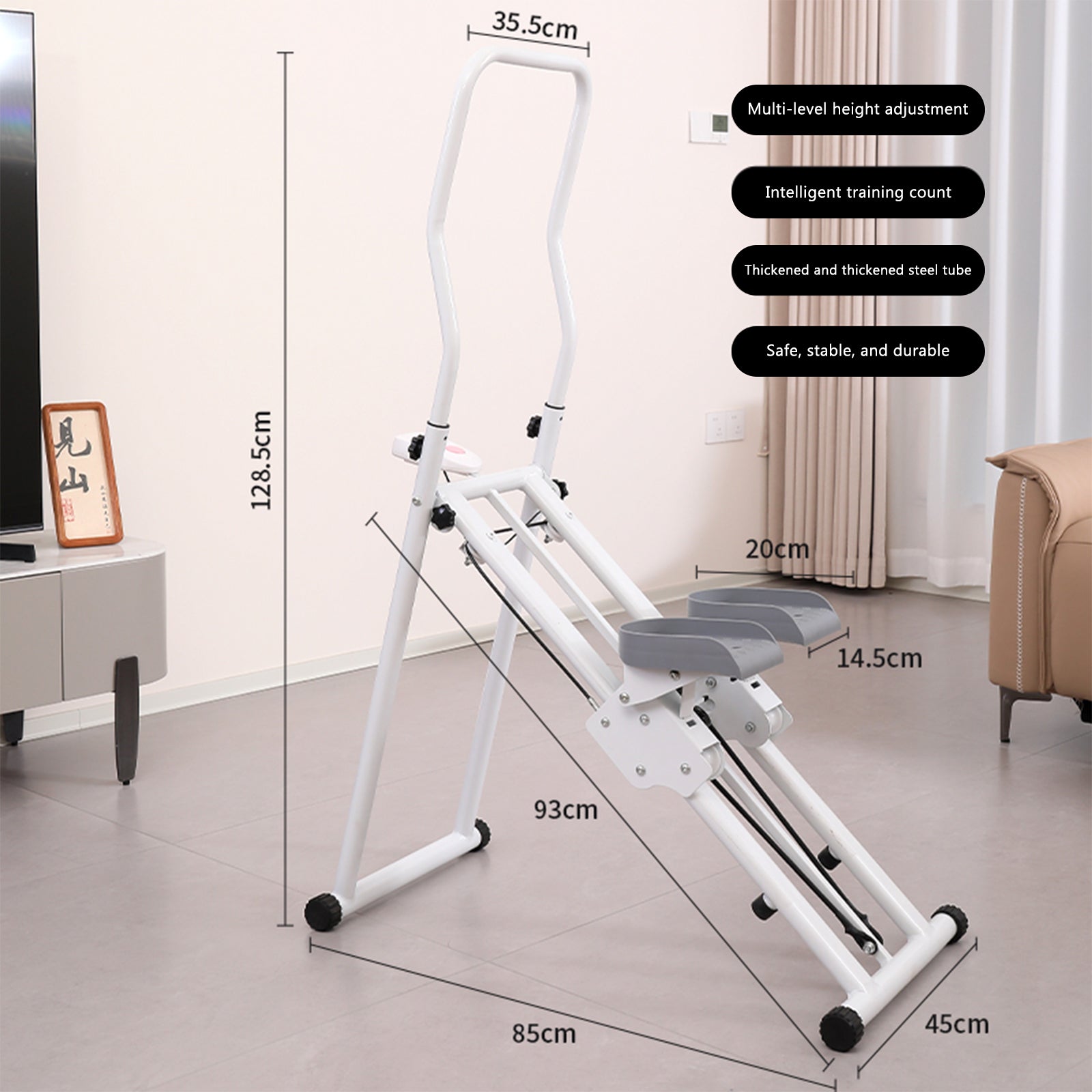 Verticale klimmachine voor homegym