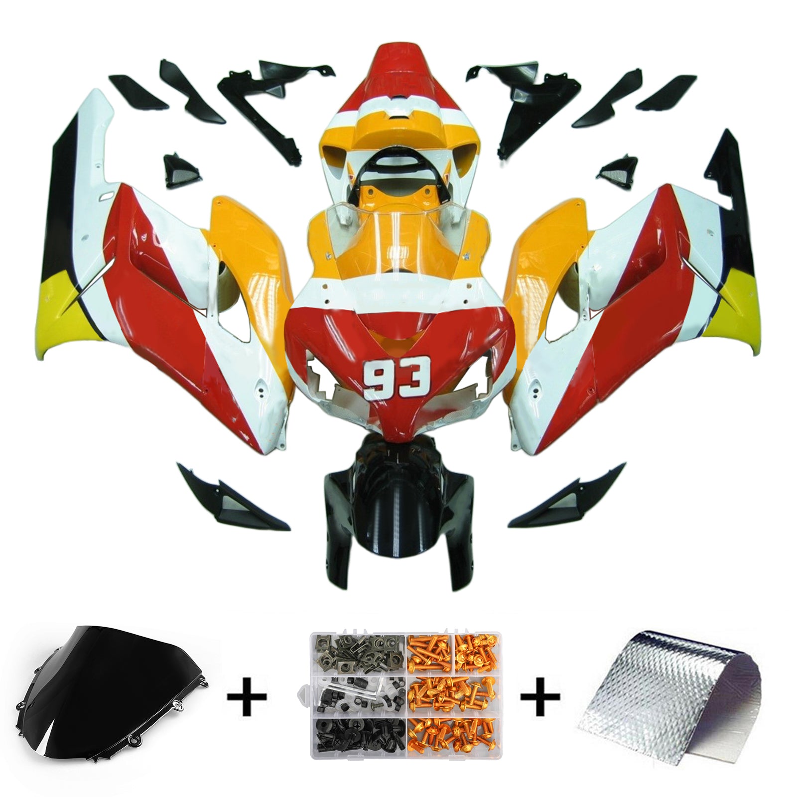 Kit de carénage par injection, carrosserie en plastique ABS pour Honda CBR1000RR 2004-2005