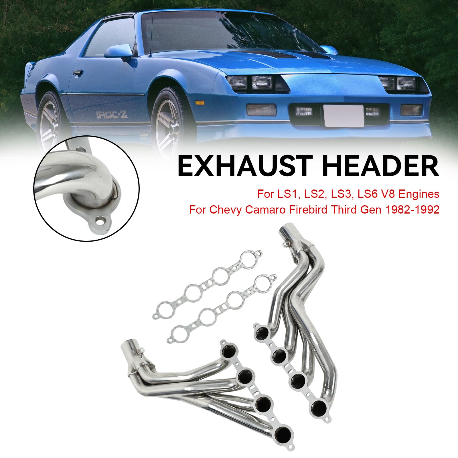 Kolektorów ze stali nierdzewnej dla silników V8 LS1 LS2 LS6 - konwersja LS