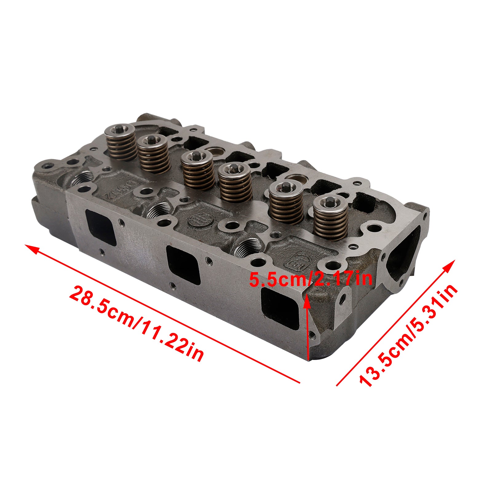 Popolna glava cilindra s tesnili za Kubota RTV900 - D902 motor - nadomesti 1G90-03040 in druge