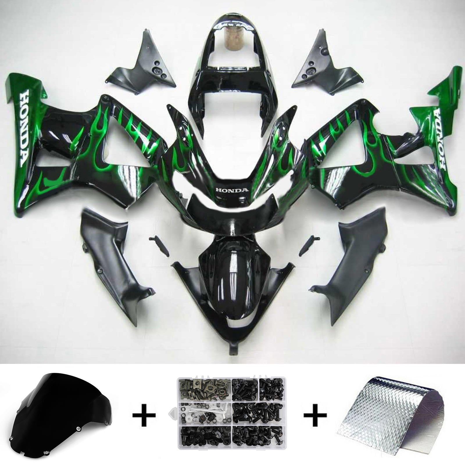 2000-2001 Honda CBR929RR Kit de carenado de carrocería de inyección de plástico ABS