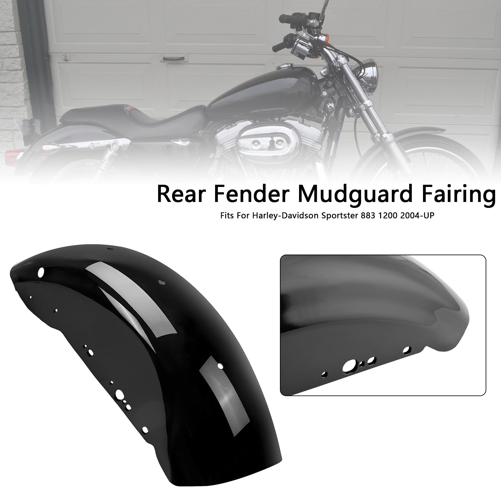Carénage de garde-boue arrière Sportster 883 1200 2004-UP